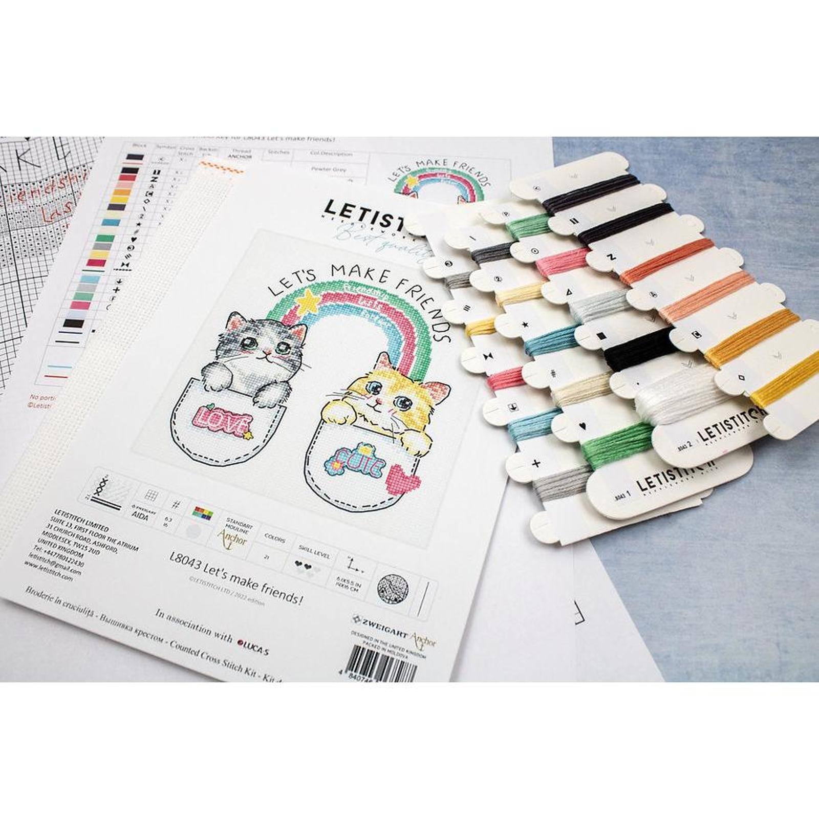 Letistitch Let's make friends! Counted Cross Stitch Kit