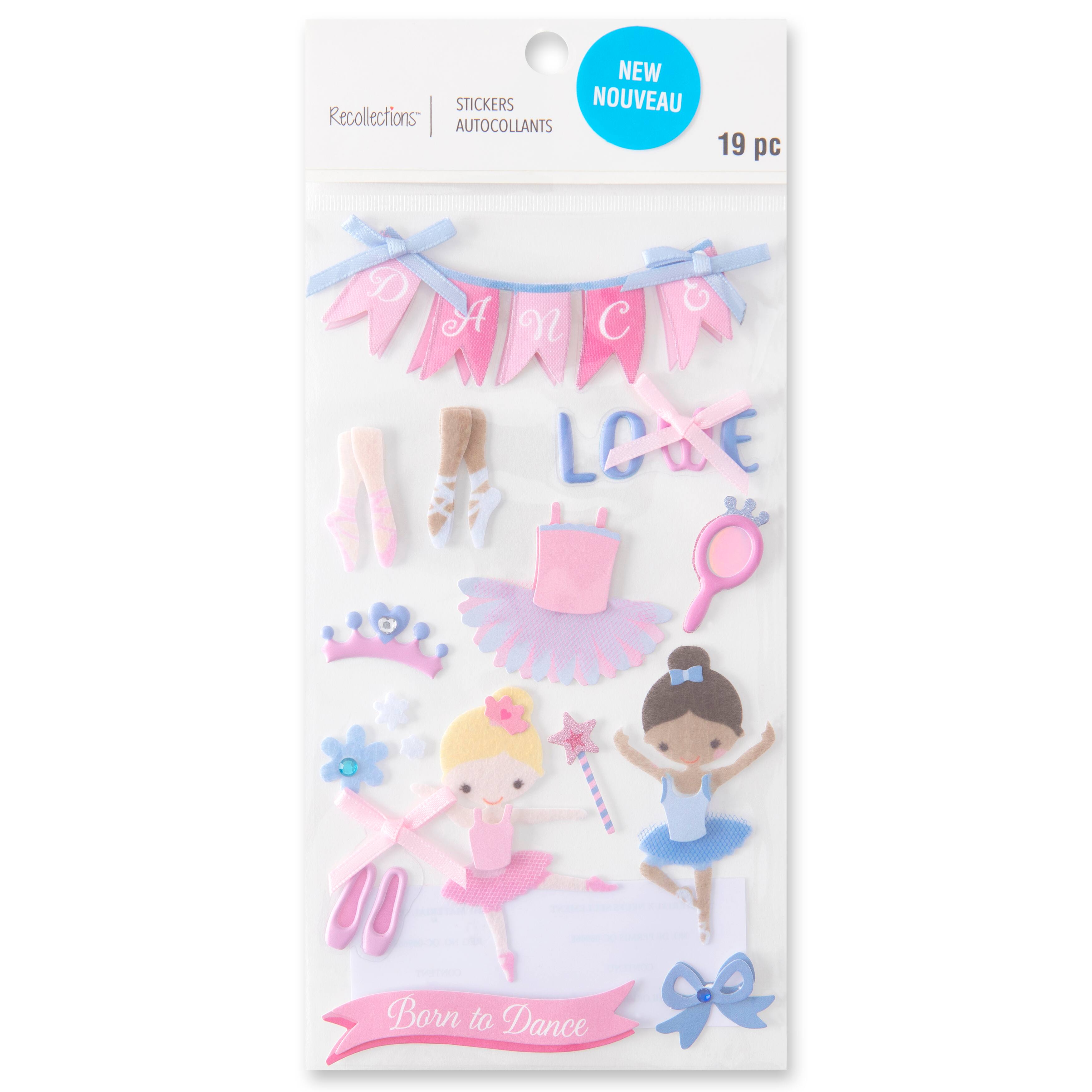 12 Pack: Young Ballet Dimensional Stickers by Recollections™