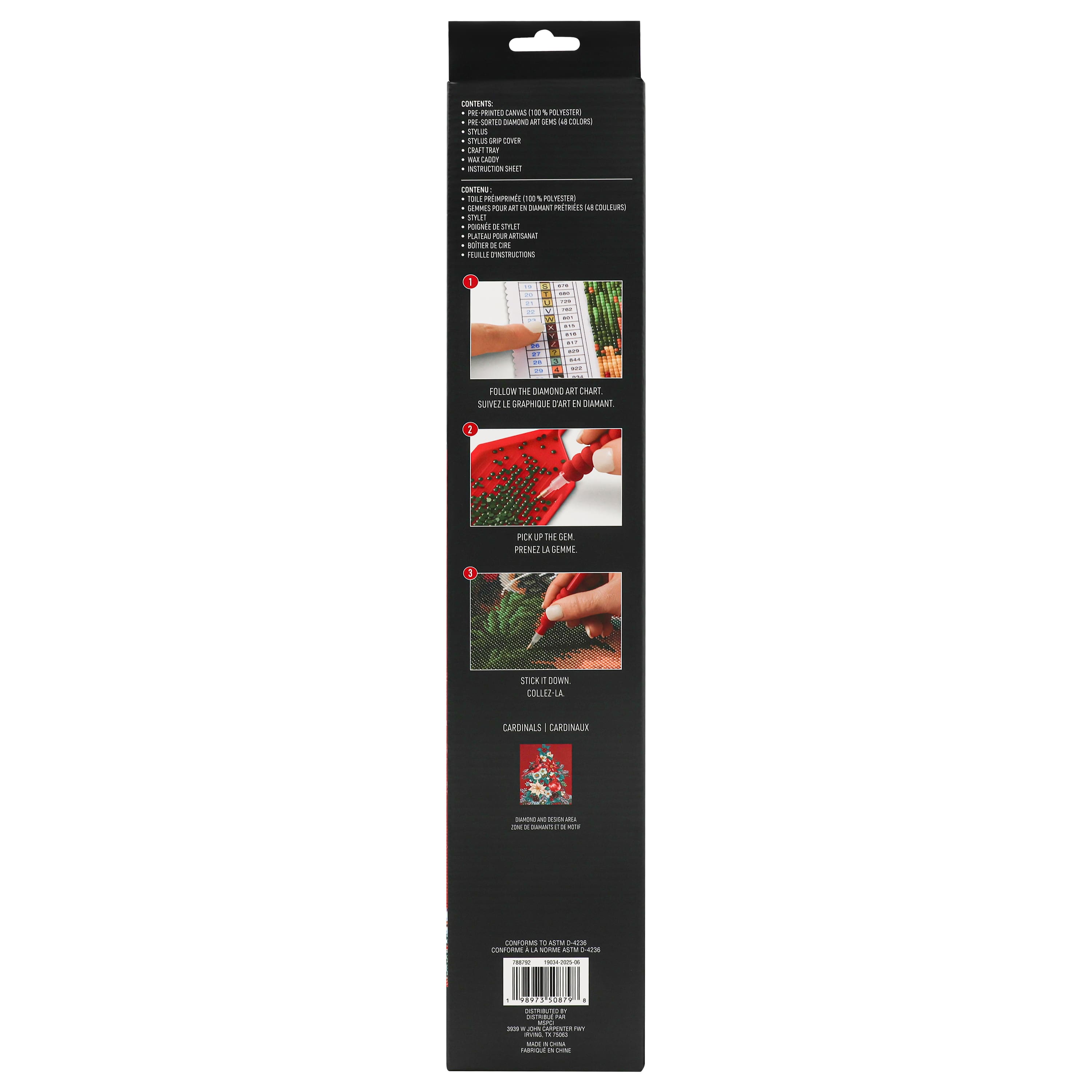 16&#x22; x 20&#x22; Cardinals Diamond Art Kit by Make Market&#xAE;