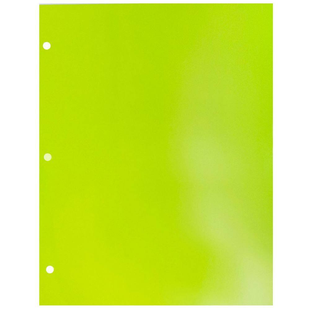 JAM Paper Laminated 2-Pocket Glossy 3-Hole Punch School Folders, 6ct.