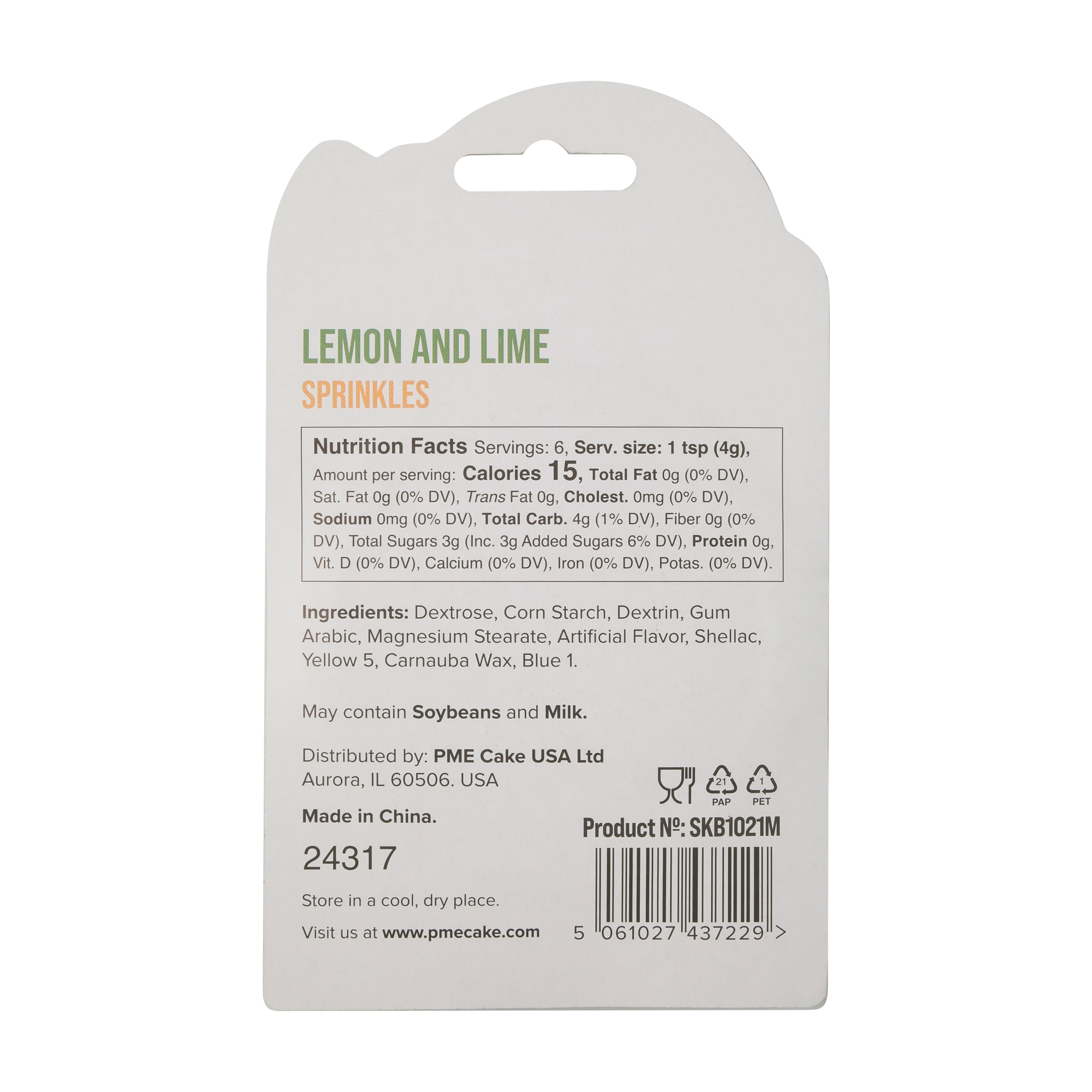 PME Cake Sweet Street® Lemon & Lime Sprinkles