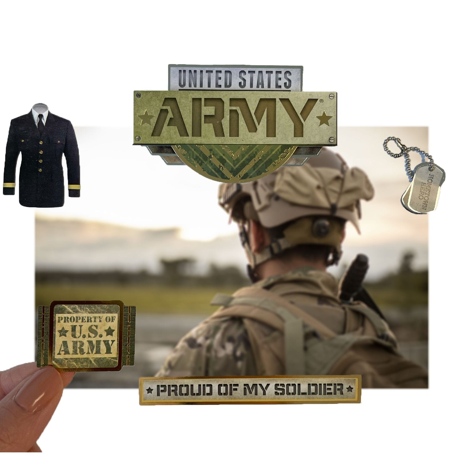 12 Pack: Army Dimensional Stickers by Recollections™