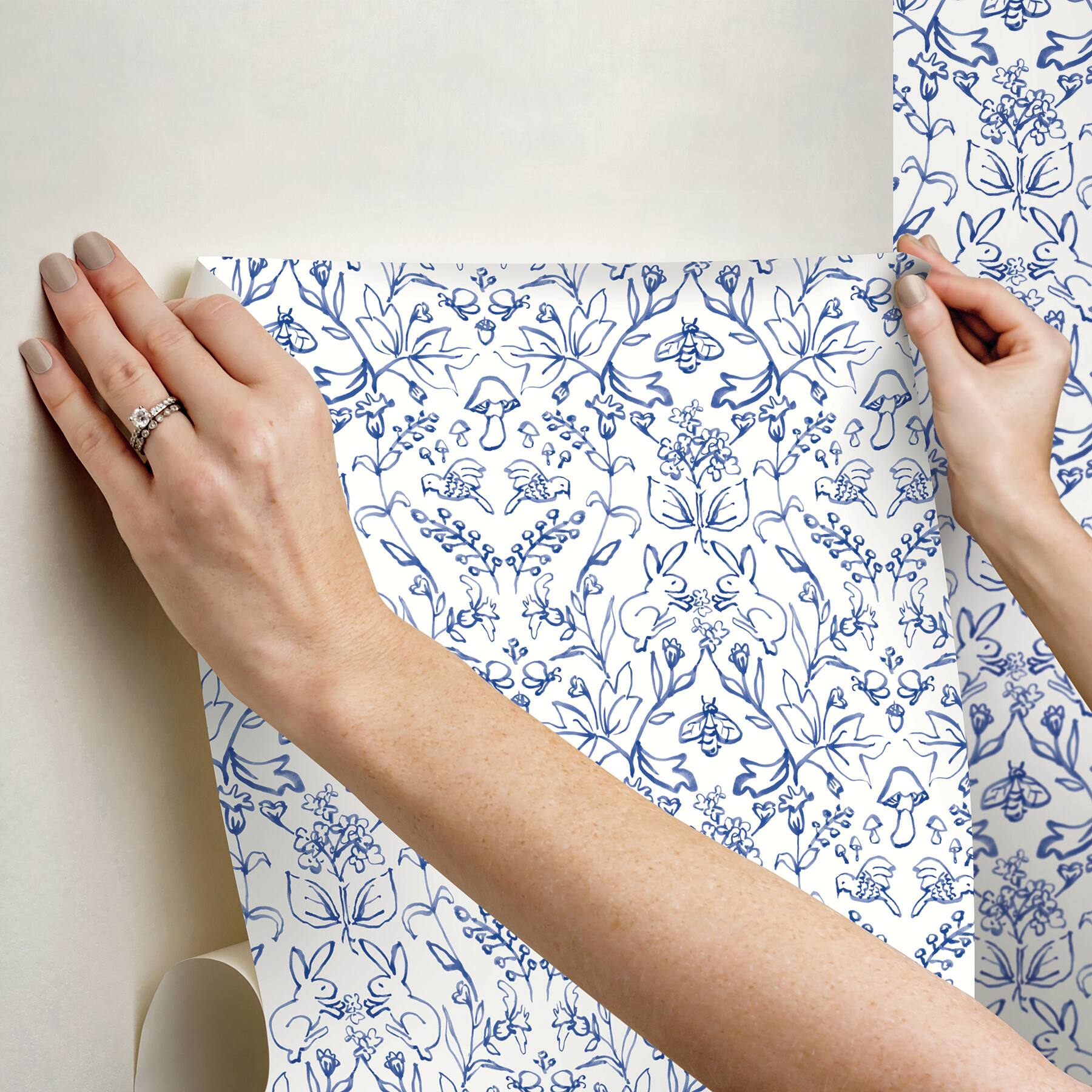 RoomMates Meadow Blue Peel & Stick Wallpaper