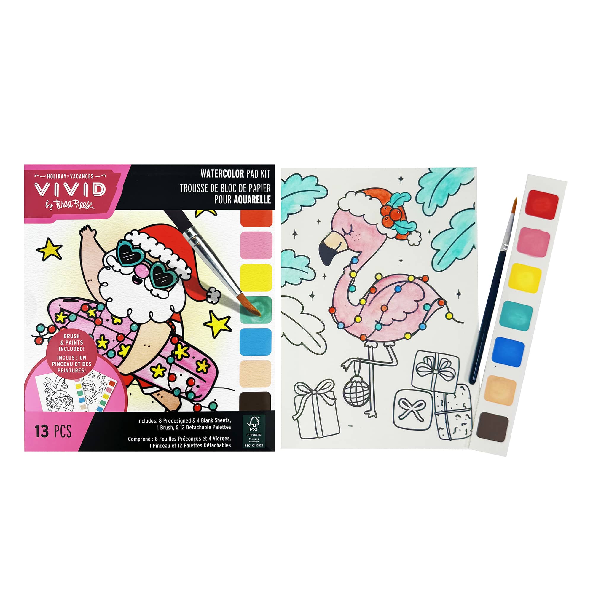 VIVID by Brea Reese&#xAE; Surfin&#x27; Santa Holiday Watercolor Pad Kit