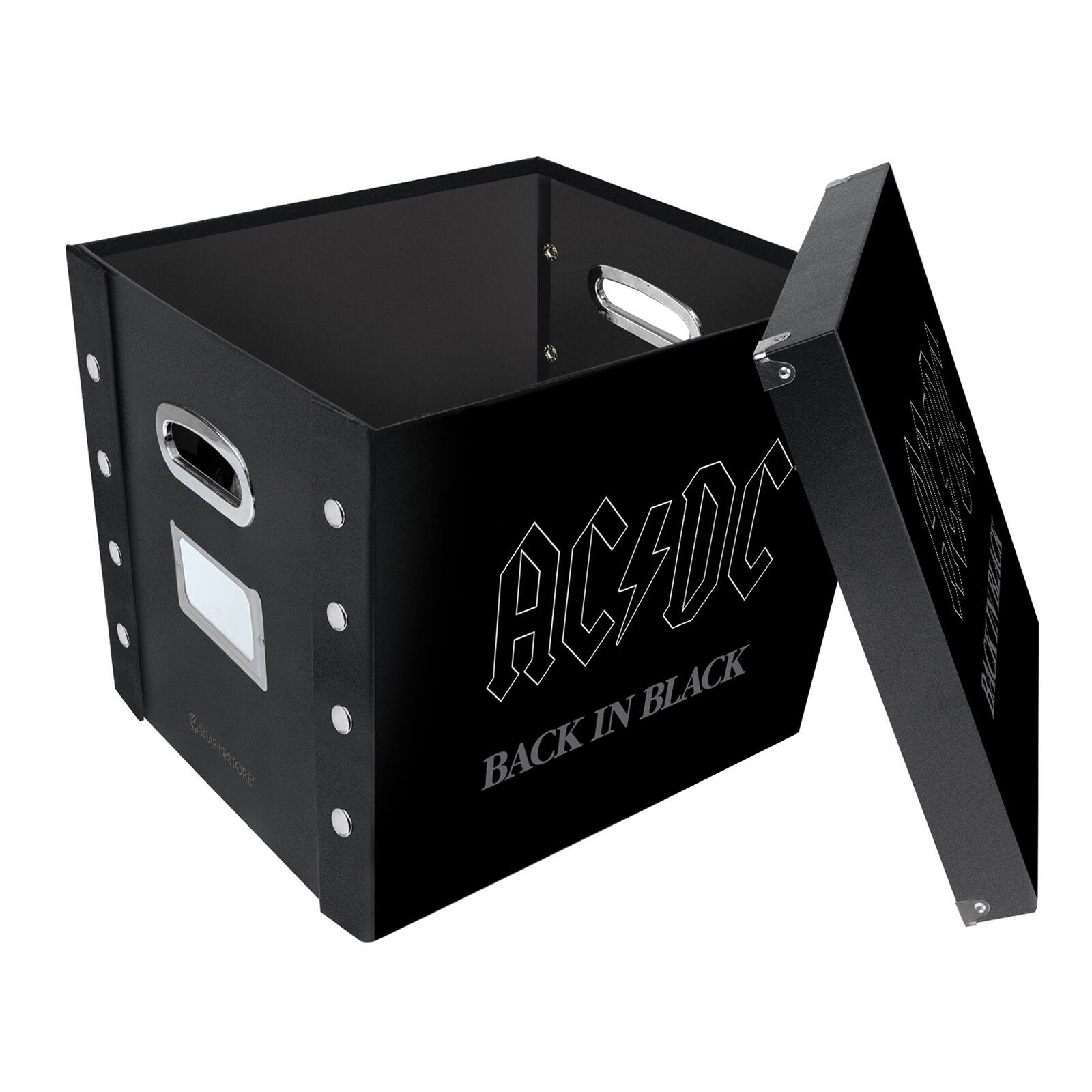 12&#x22; Snap-N-Store AC/DC Back In Black Vinyl Record Storage Box