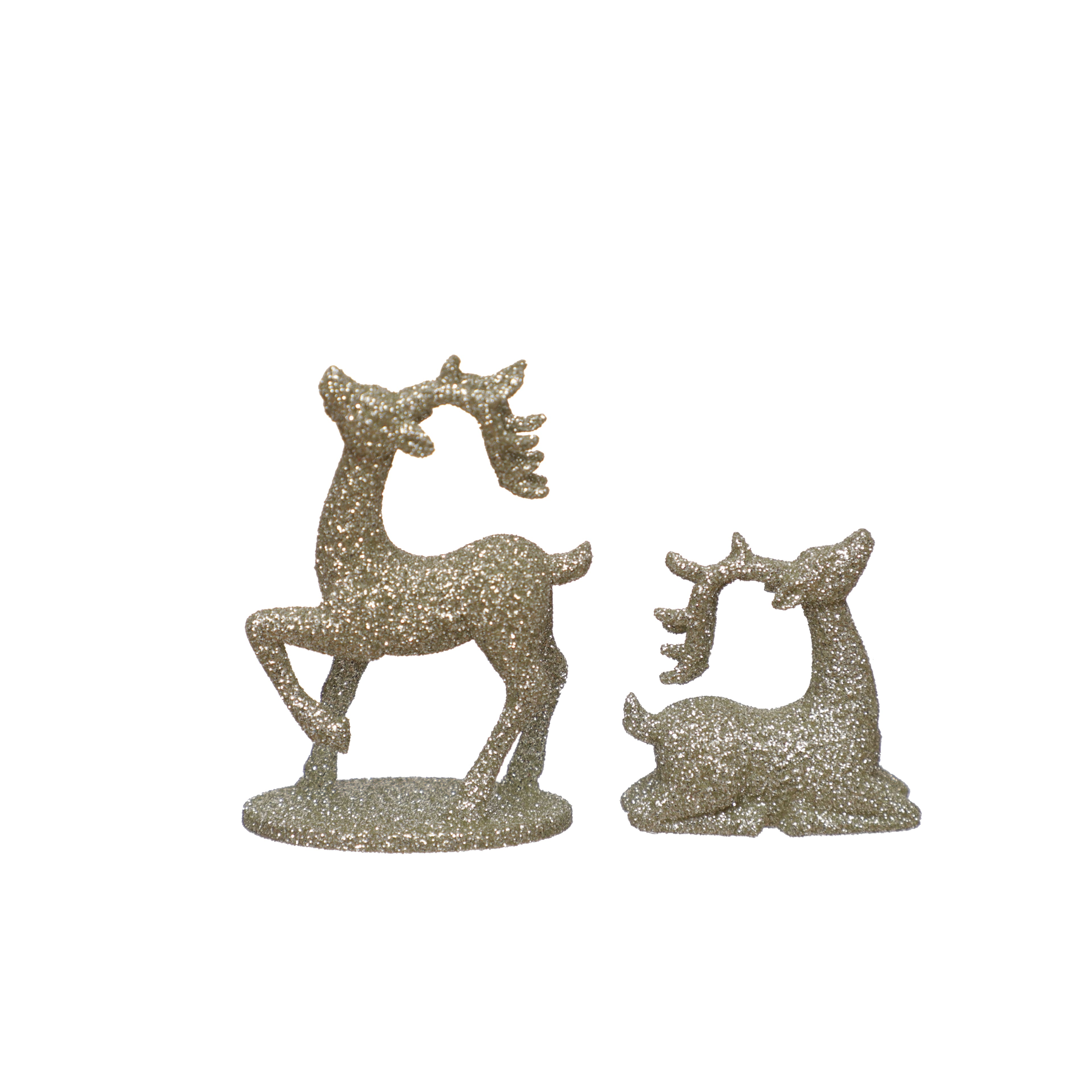 Mini Champagne Deer Decorations by Ashland&#xAE;