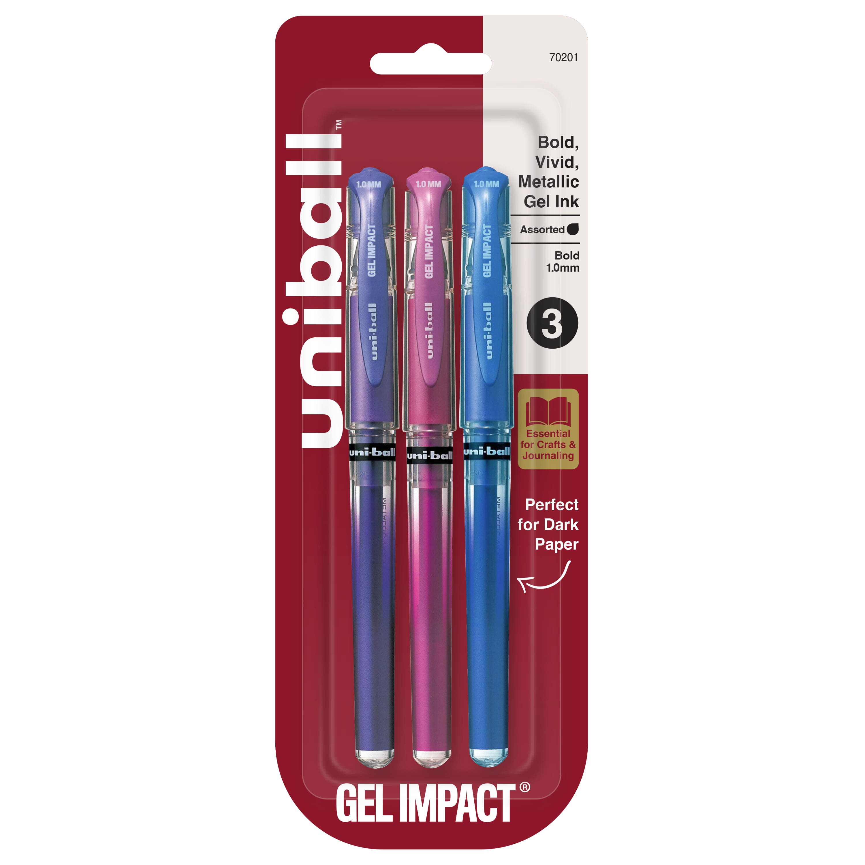 uniball&#x2122; GEL IMPACT 1mm Metallic 3 Color Gel Pen Set