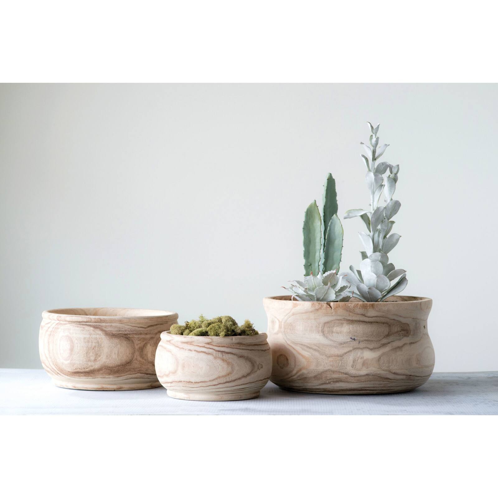 Hello Honey® Natural Paulownia Wood Planter