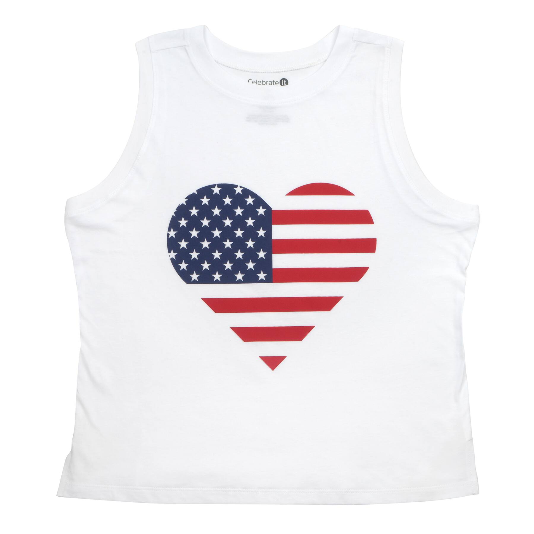 Patriotic Stars & Stripes Heart Ladies Tank Top by Celebrate It™