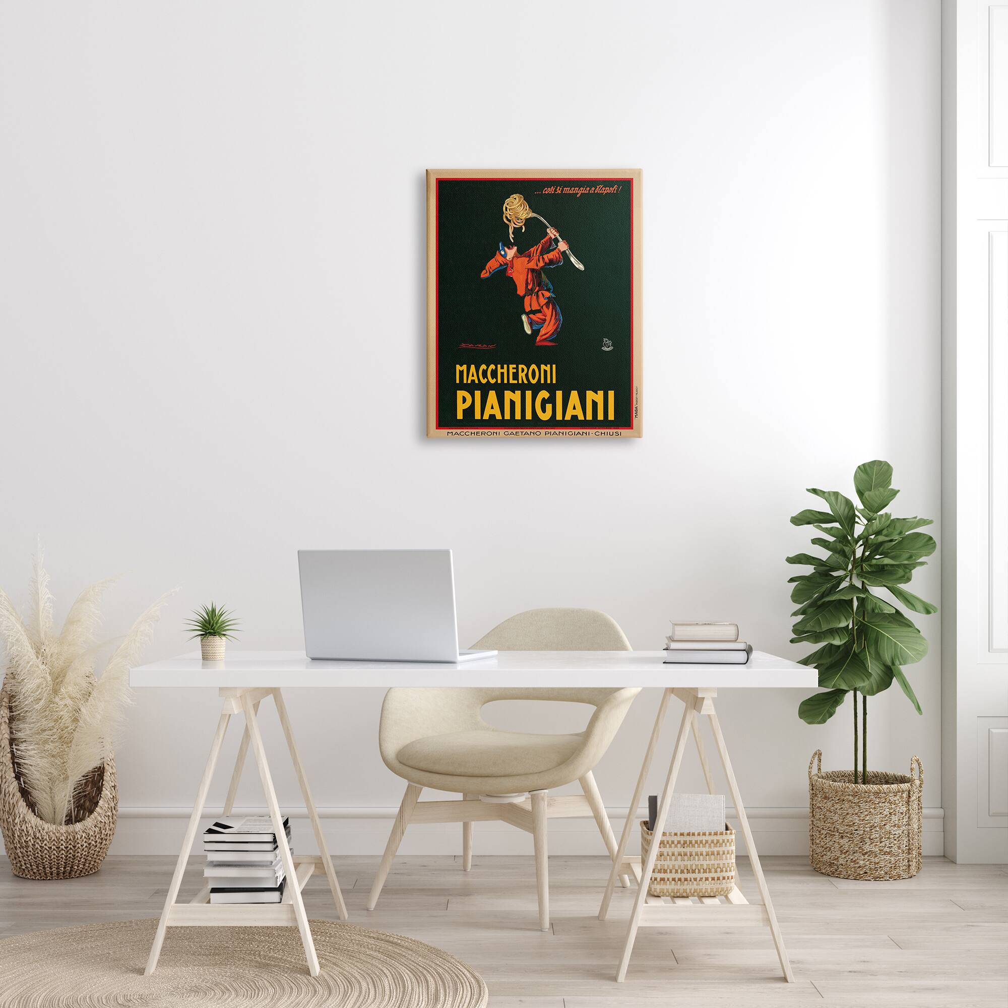 Stupell Industries Maccheroni Pianigiani Vintage Design Canvas Wall Art