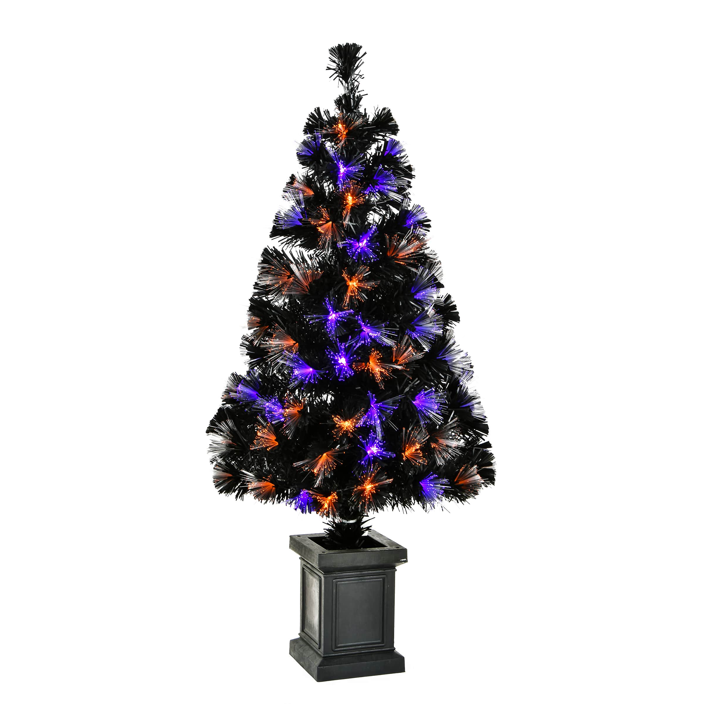 48'' Black Fiber Optic Halloween Entrance Tree
