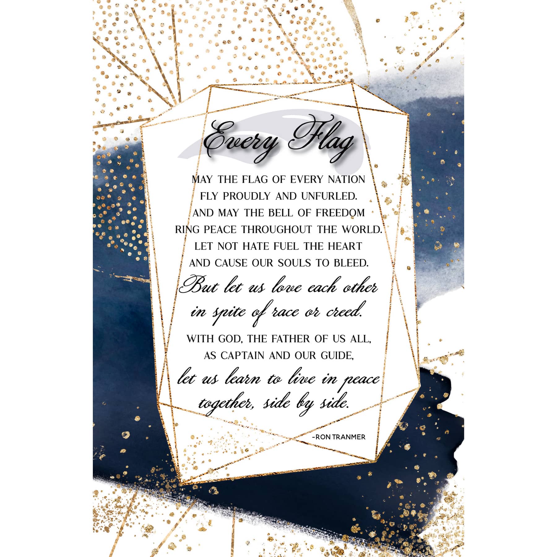 Every Flag Inspirational Wood Plaque