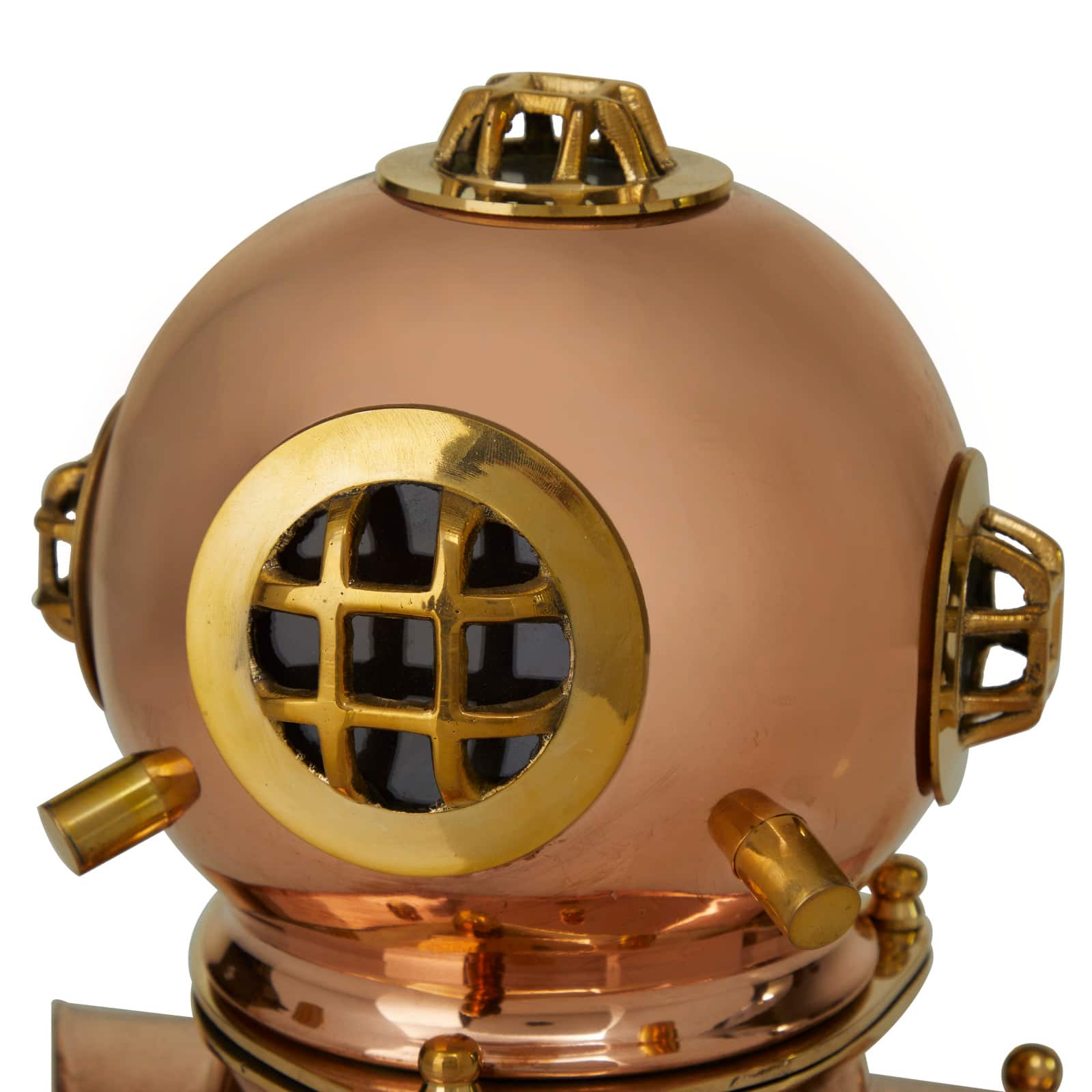 8&#x22; Brass Metal Diver Helmet Decoration