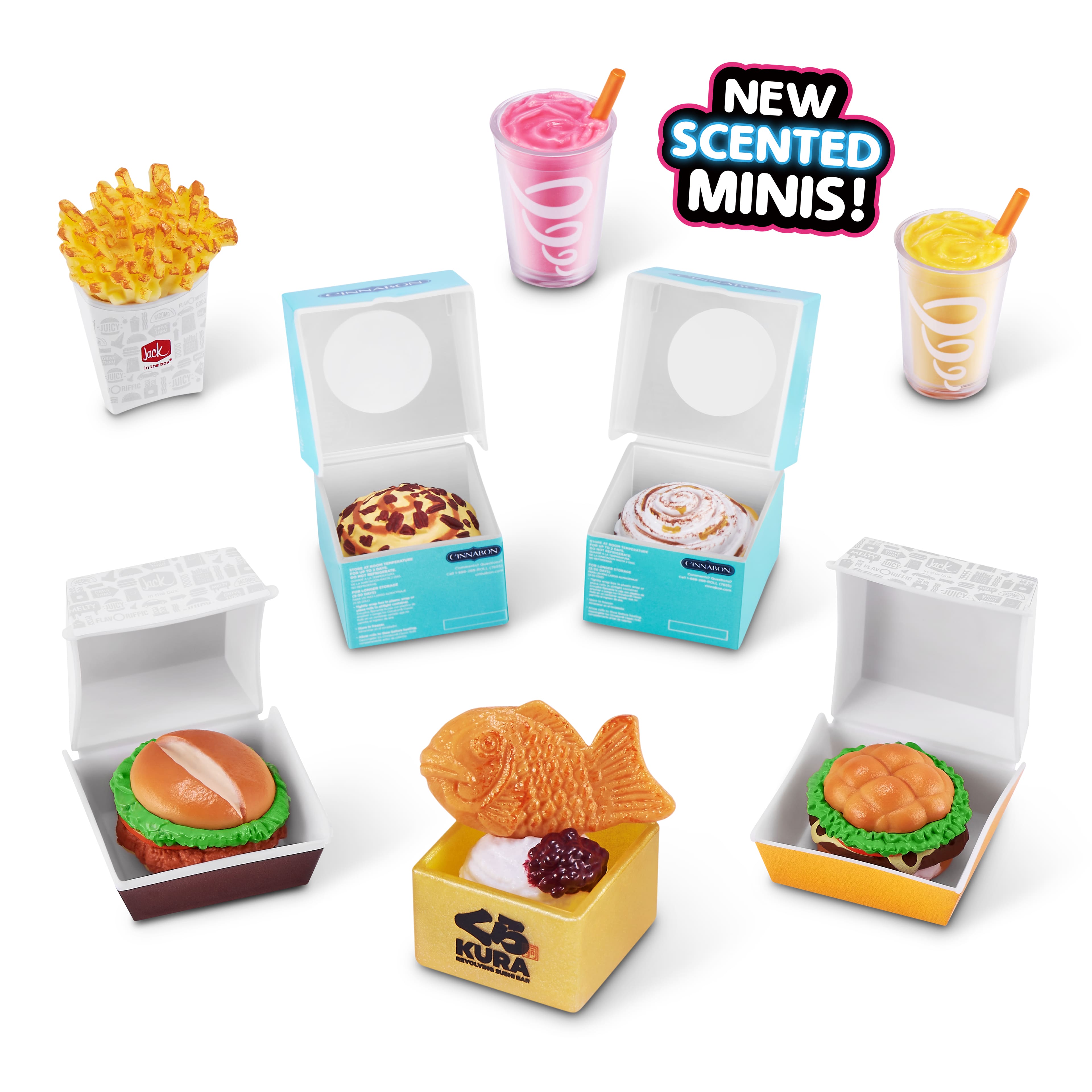 Assorted Zuru Foodie Mini Brands Series 2 Mystery Collectable Capsule, 1pc.