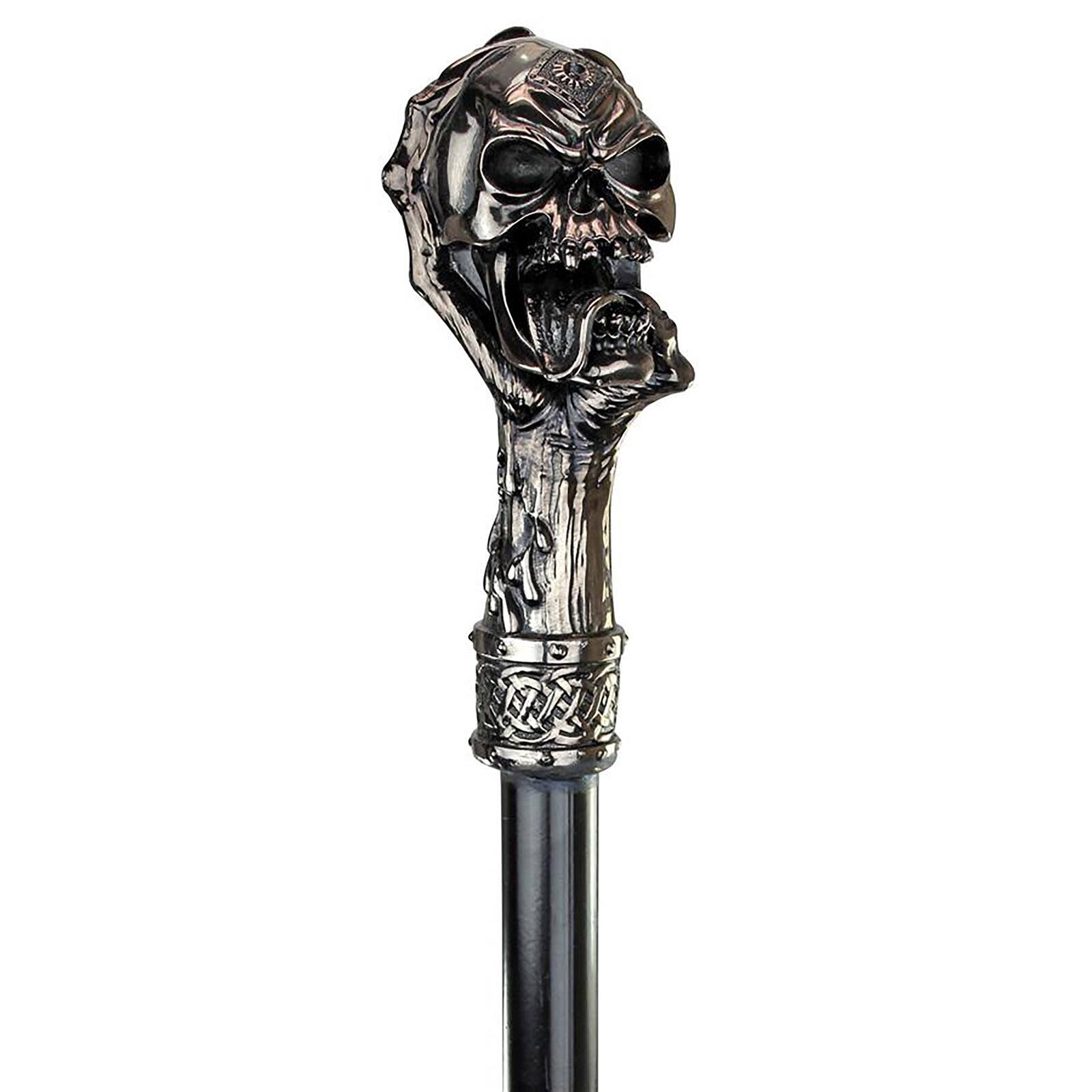 Design Toscano Dragonsthorne Collection: Death's Grip Skull & Claw Walking Stick
