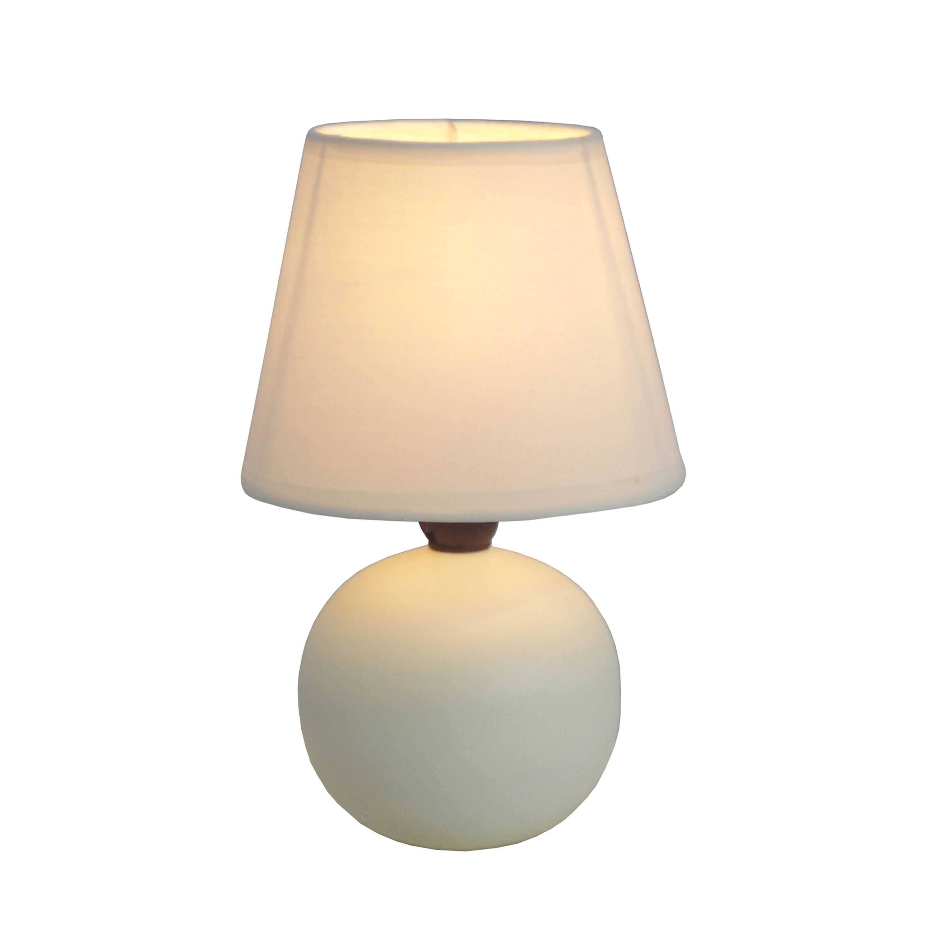 Simple Designs Mini Ceramic Globe Table Lamp