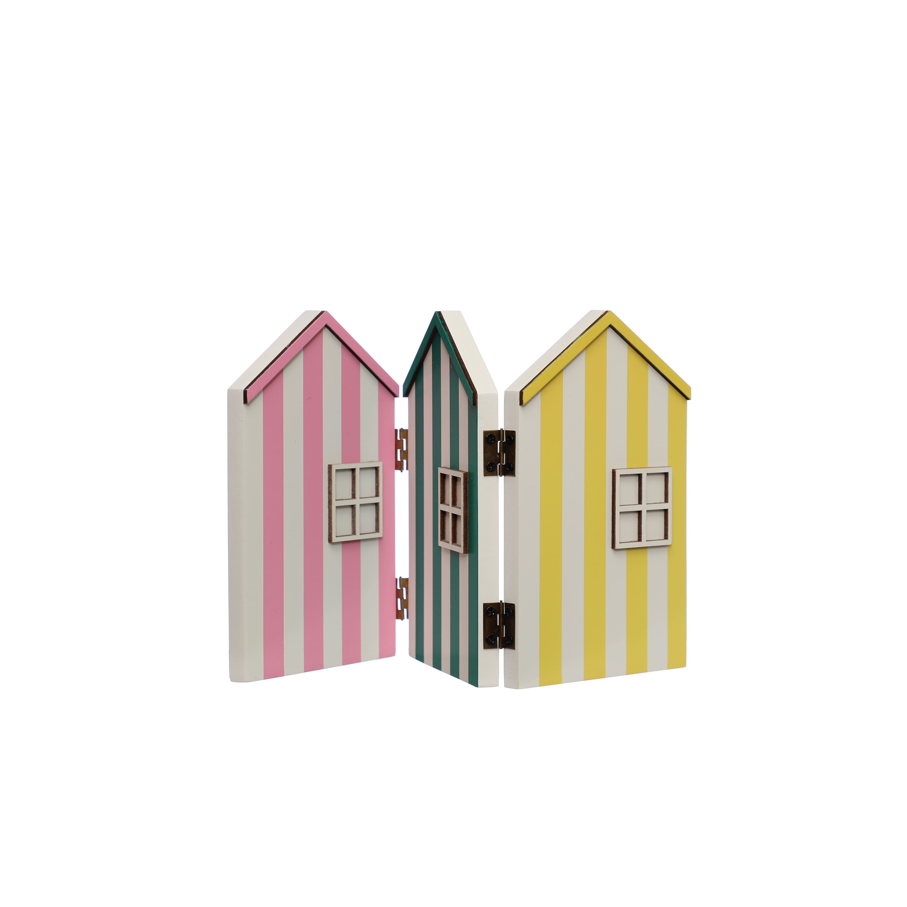 11.5&#x22; Multicolor Striped Houses Tabletop D&#xE9;cor by Ashland&#xAE;