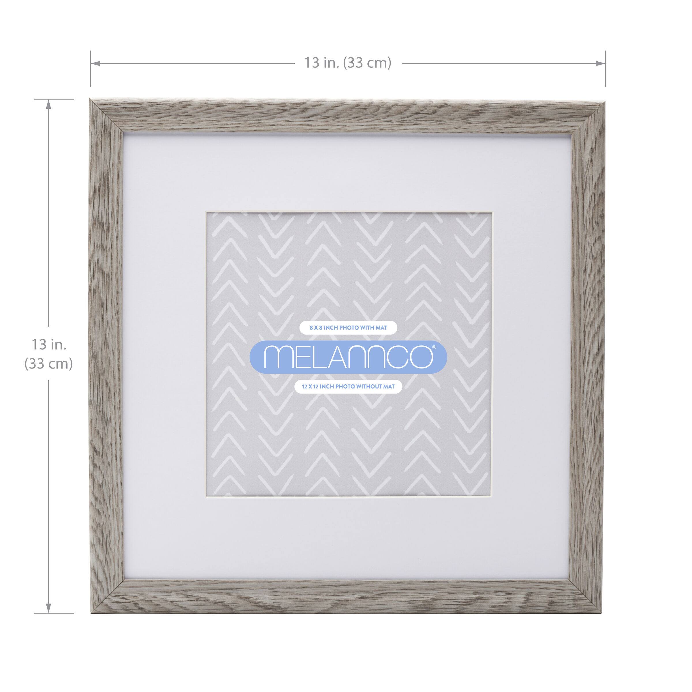 Melannco 9 Pack 8" x 8" Frame with Mat