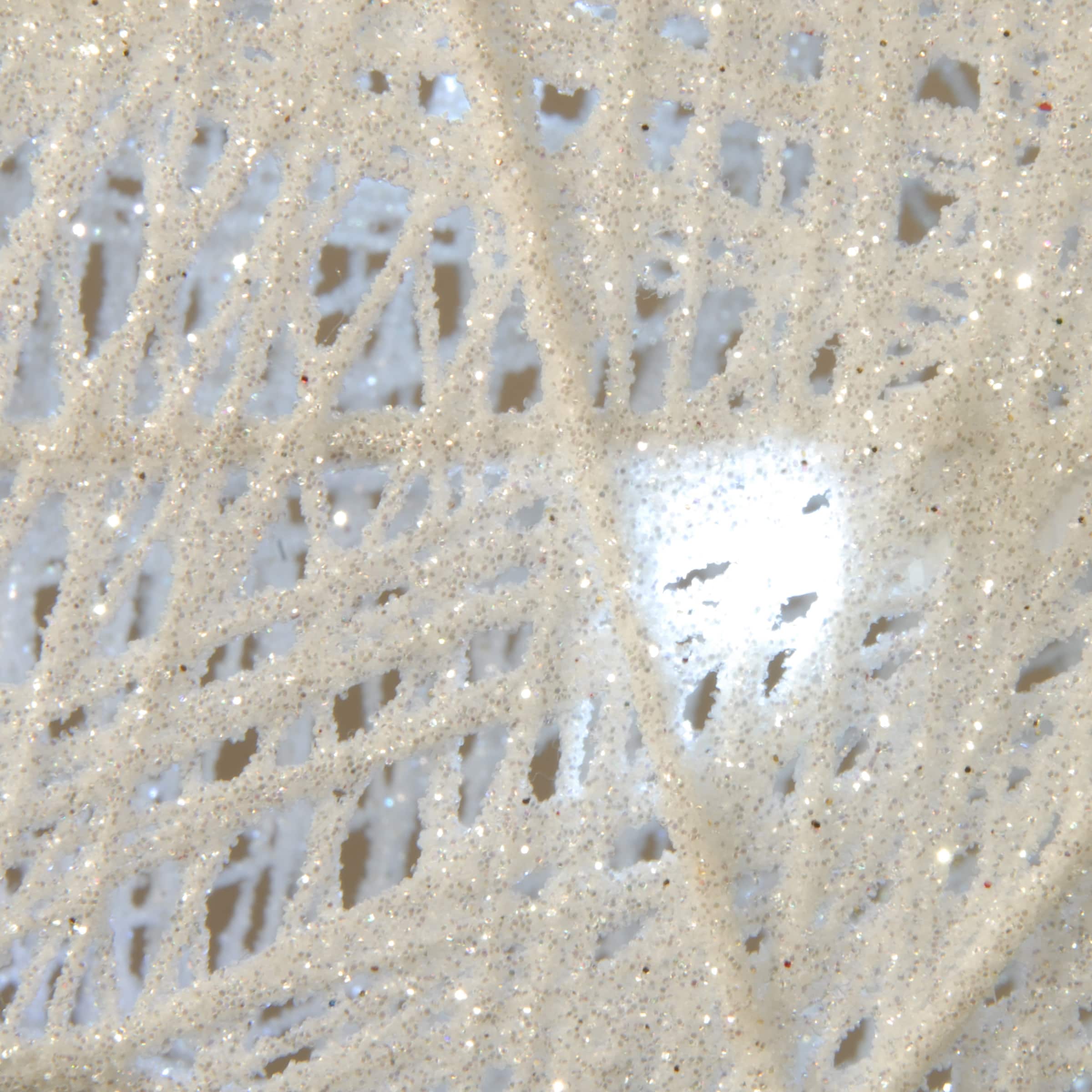 75" Crystal White Glitter Standing Buck, White Twinkle LED Lights