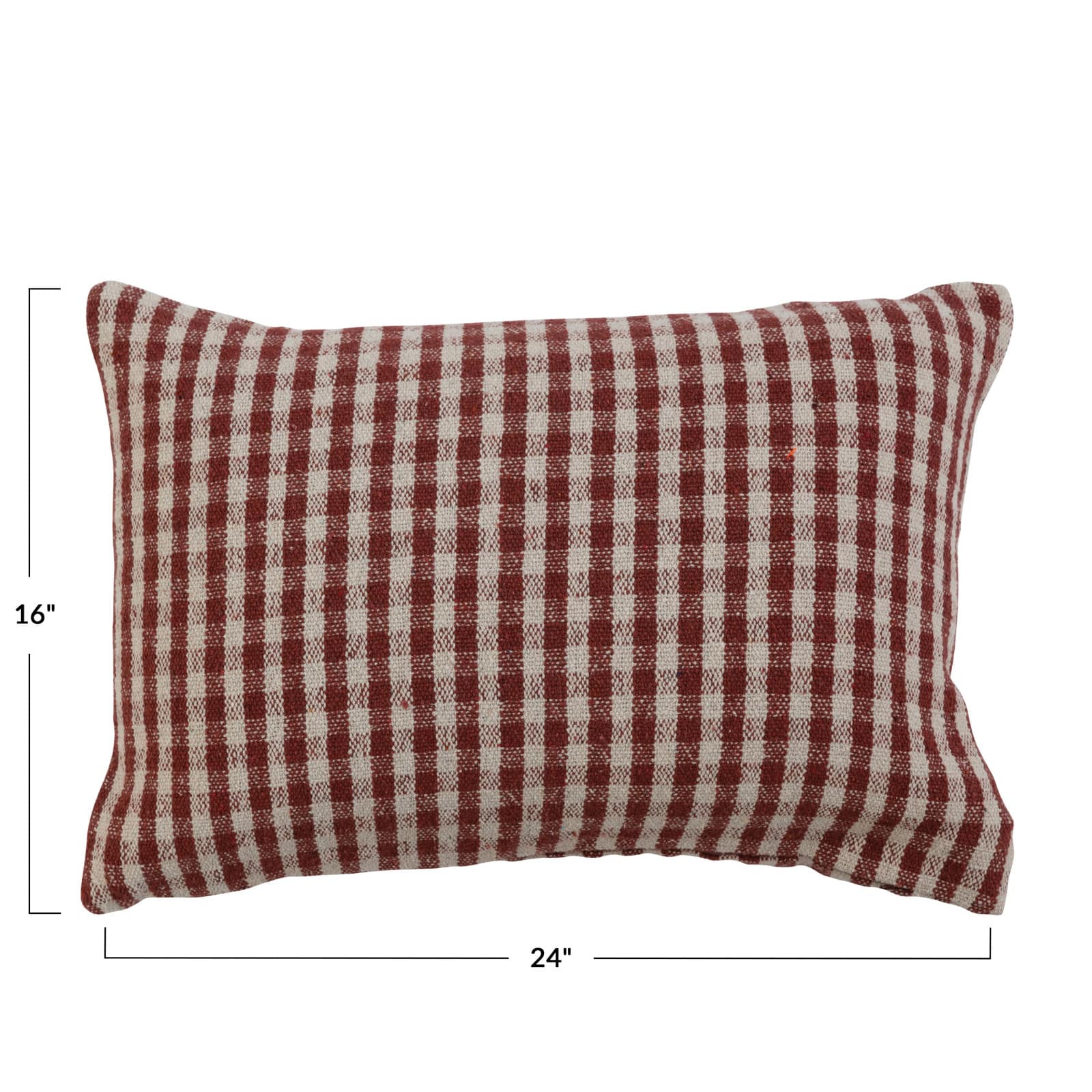 Hello Honey® Gingham Woven Recycled Cotton Blend Lumbar Pillow Cover