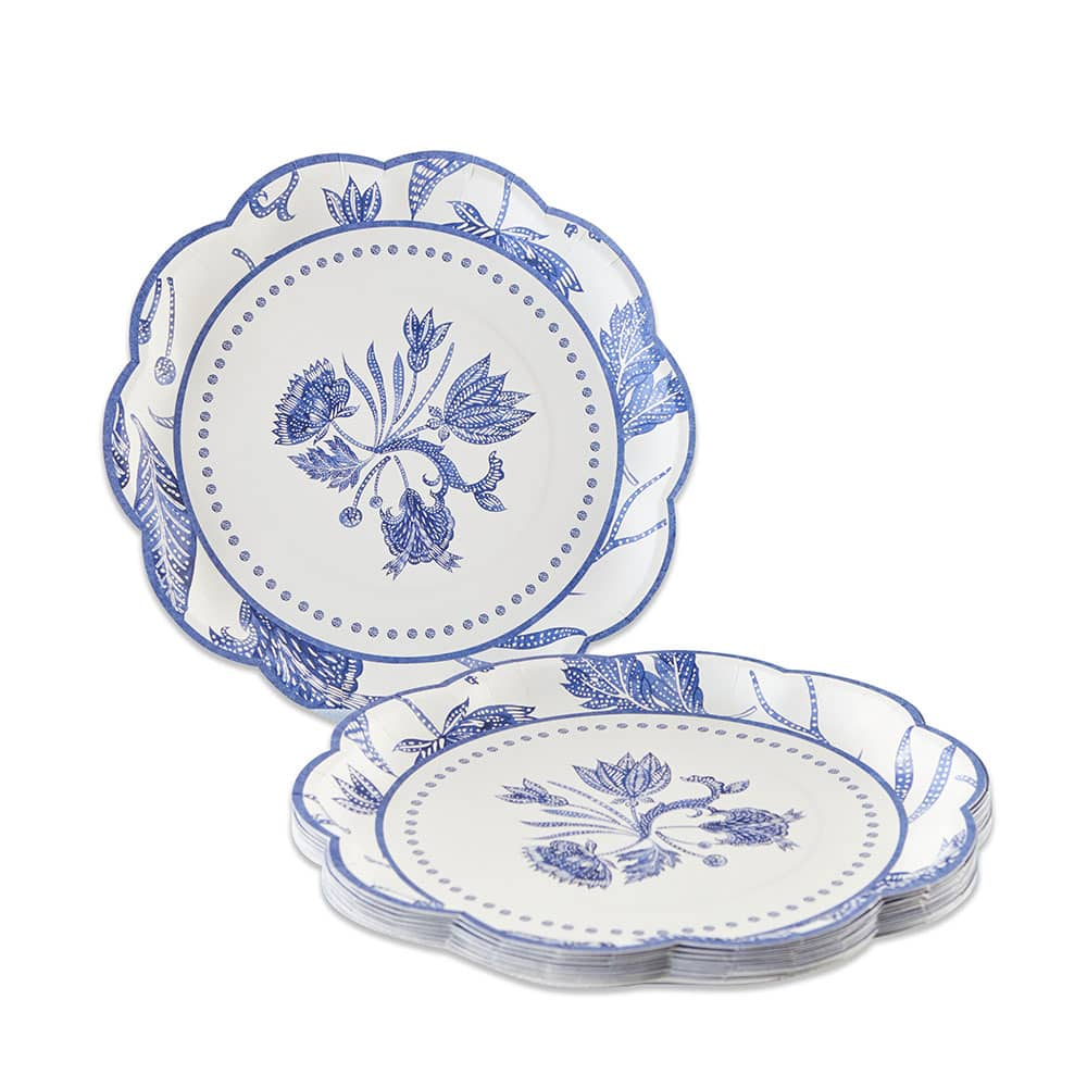 Blue and clearance white paper plates