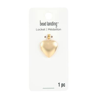 Gold Heart Locket by Bead Landing™ image