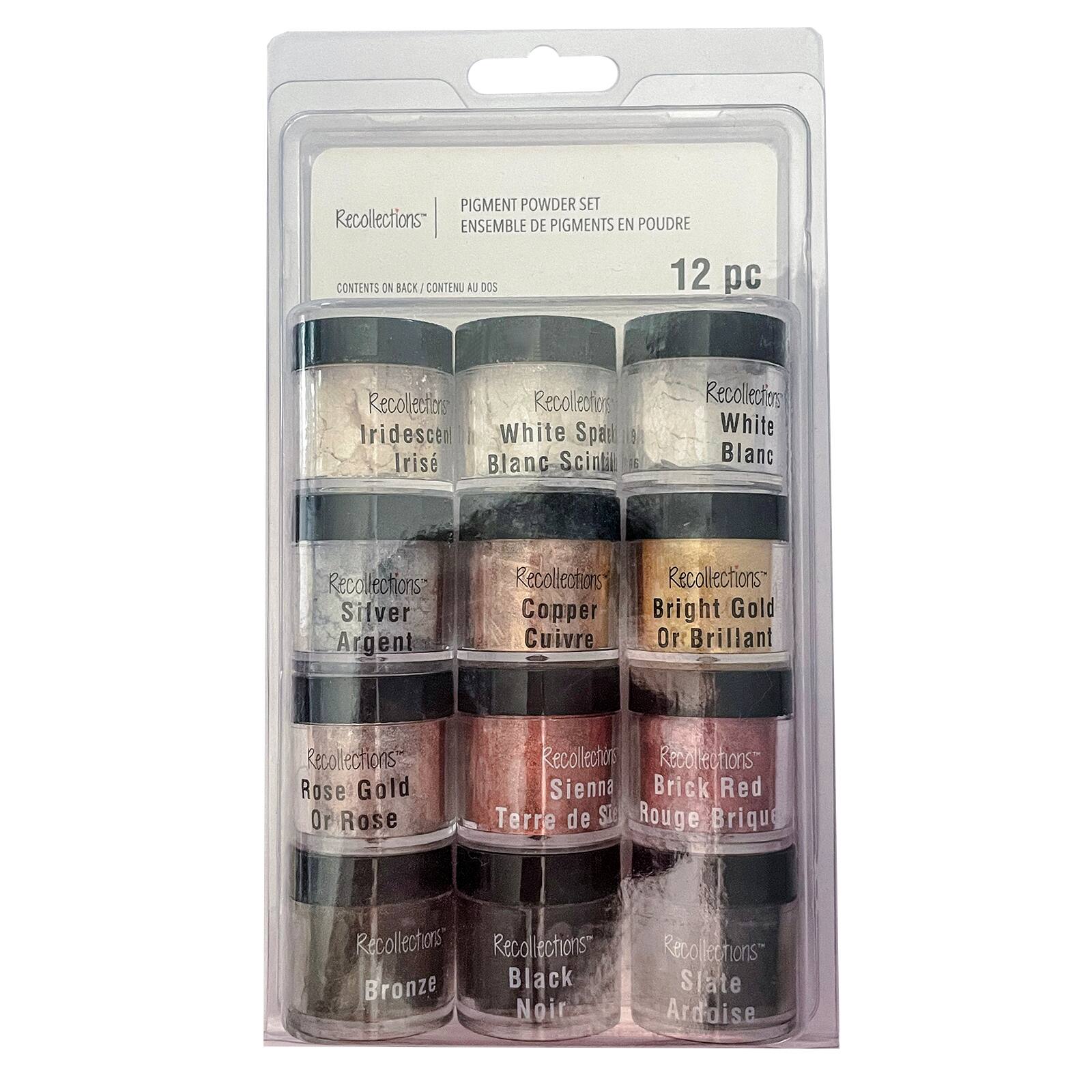 6 Packs: 12 ct. (72 total) Metallic Pigment Powder Set by Recollections™