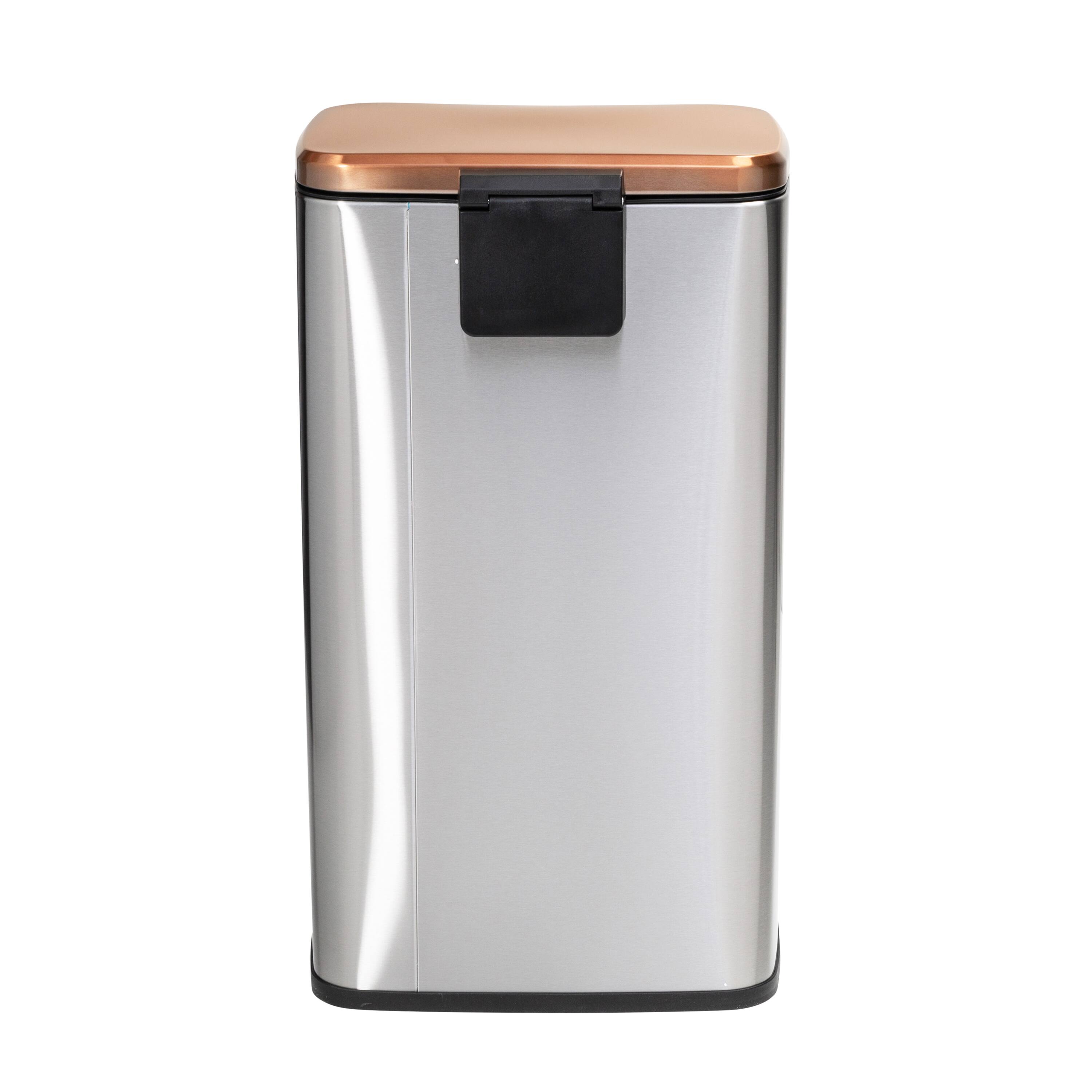 Honey-Can-Do Set of Stainless Steel Step Trash Cans with Lid