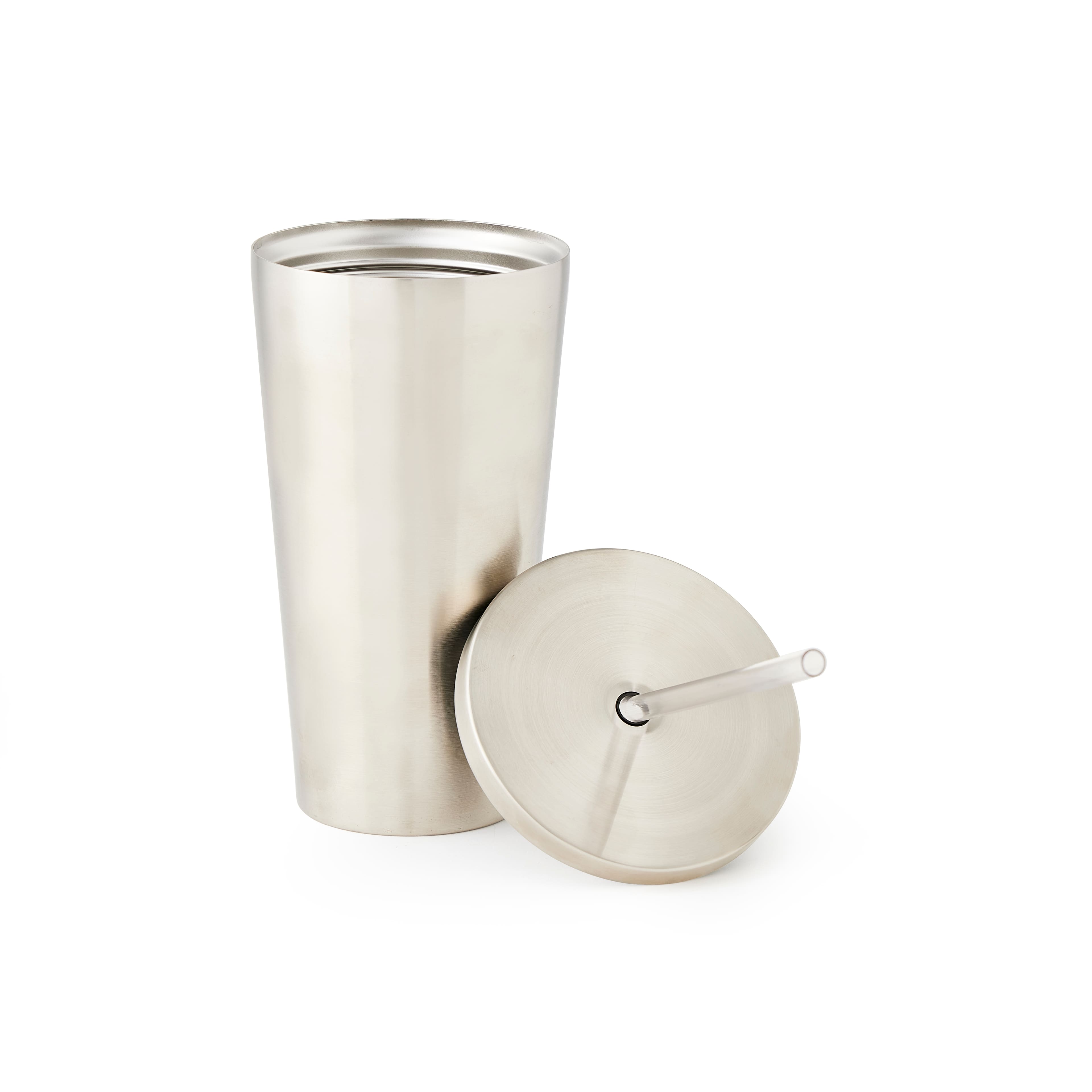 12 Pack: 19oz. Stainless Steel Tumbler with Straw by Celebrate It&#x2122;