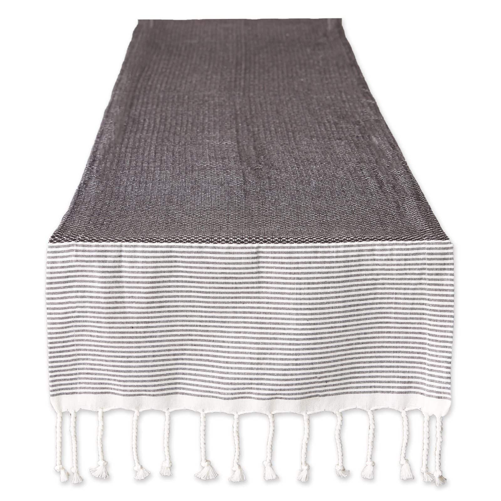 DII® 108" Black Bordered Dobby Table Runner