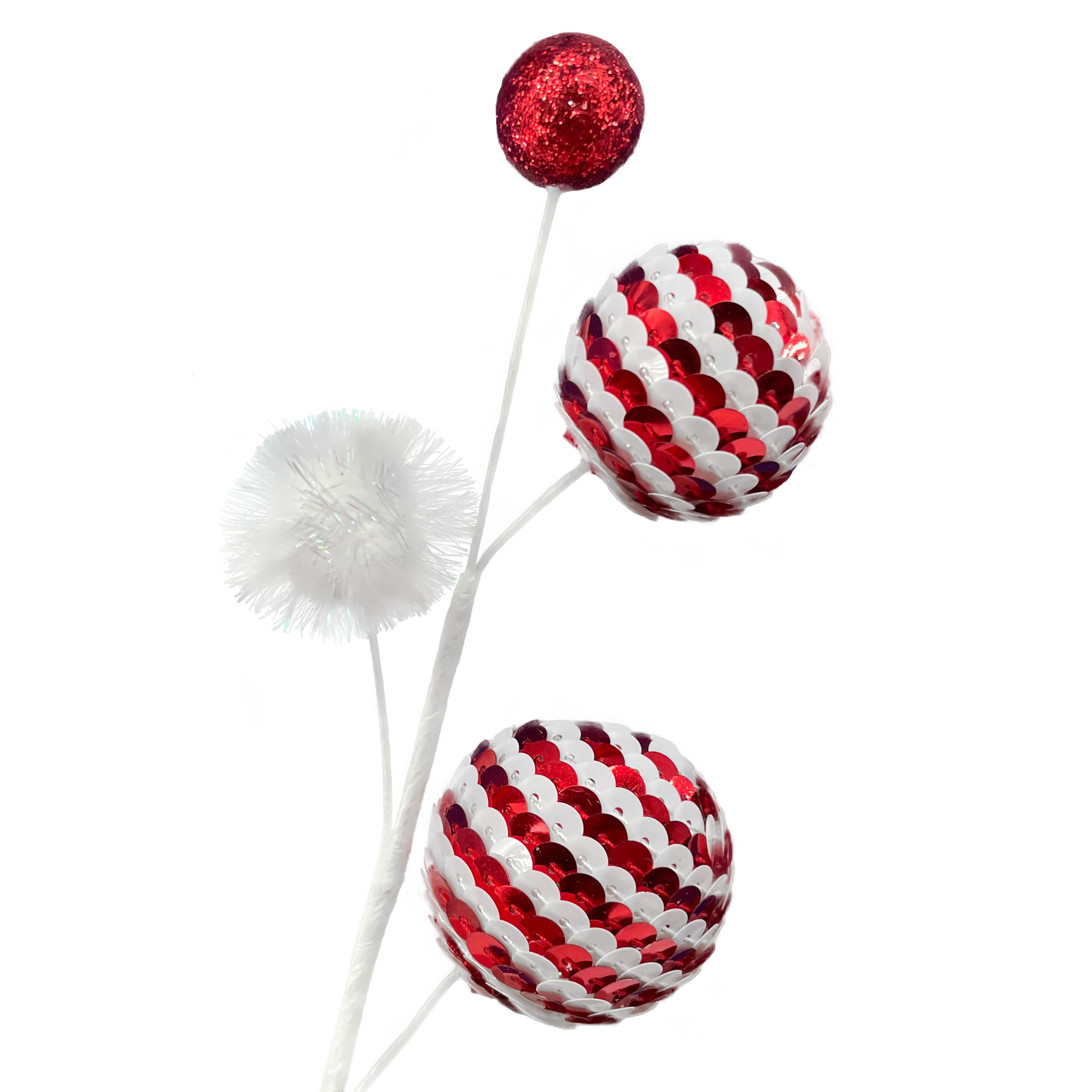 28&#x22; Red &#x26; White Mini Ornament Stem by Ashland&#xAE;