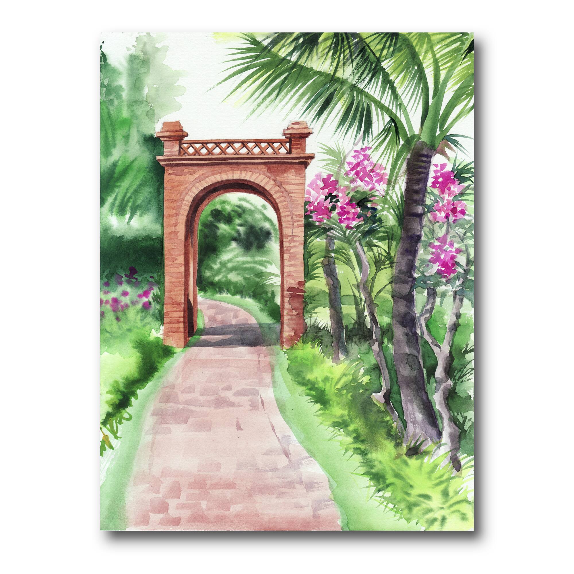 Designart - Traditional Gate In Tropical Oasis