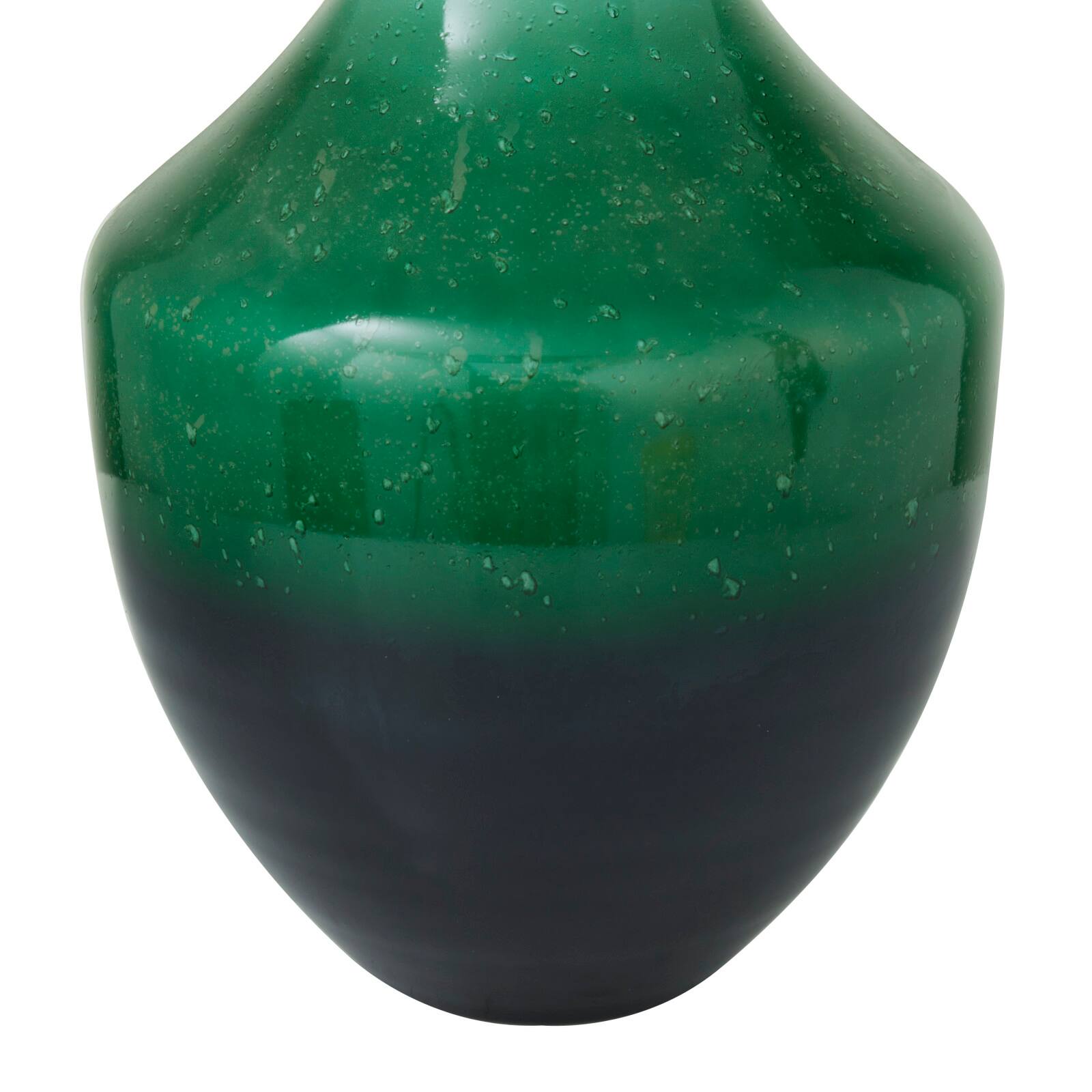The Novogratz Green Glass Modern Vase, 22&#x22; x 12&#x22; x 12&#x22;