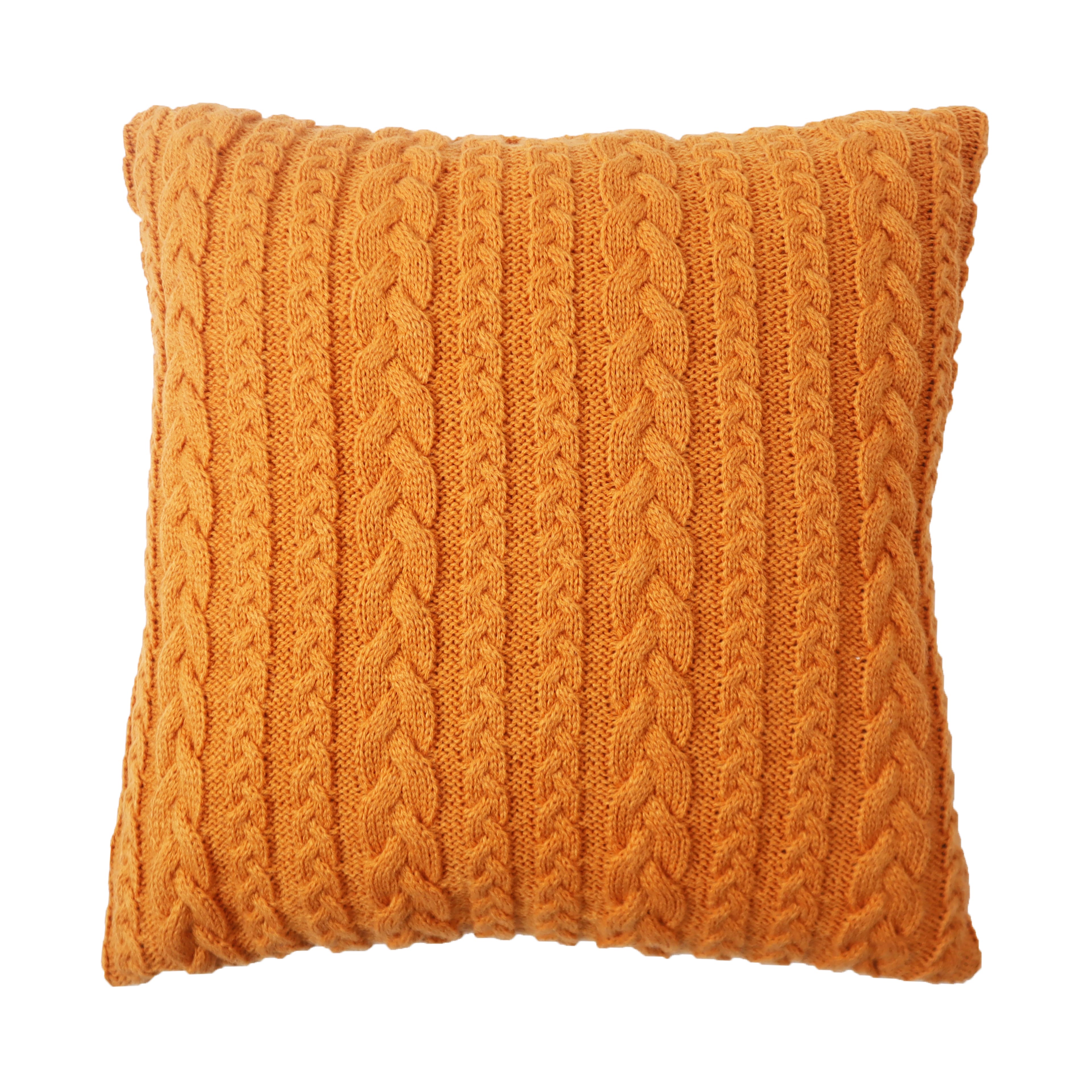 16" Orange Sweater Throw Pillow by Ashland®