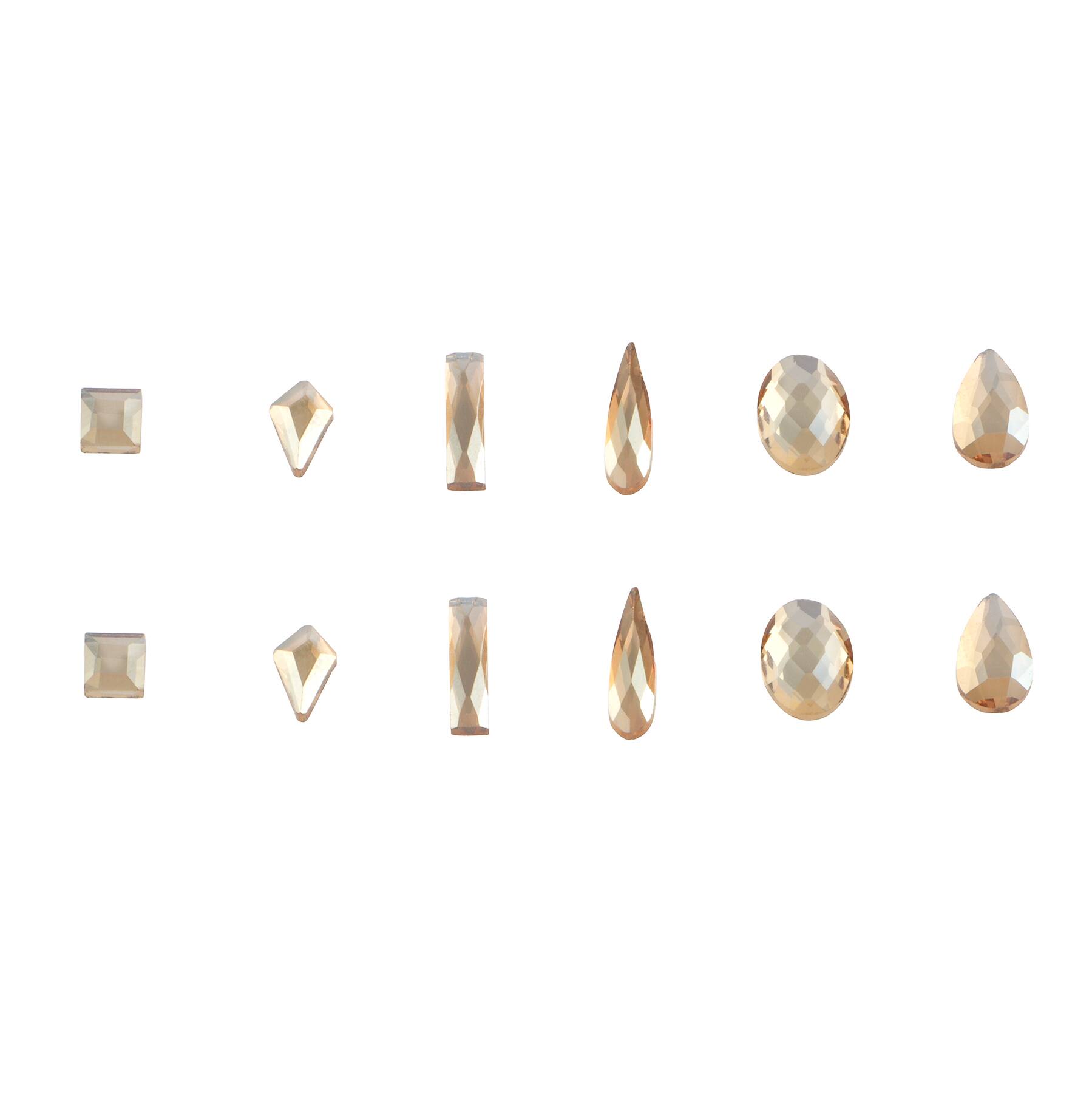 Jewel Shapes Glass Flatback Rhinestones by Bead Landing™