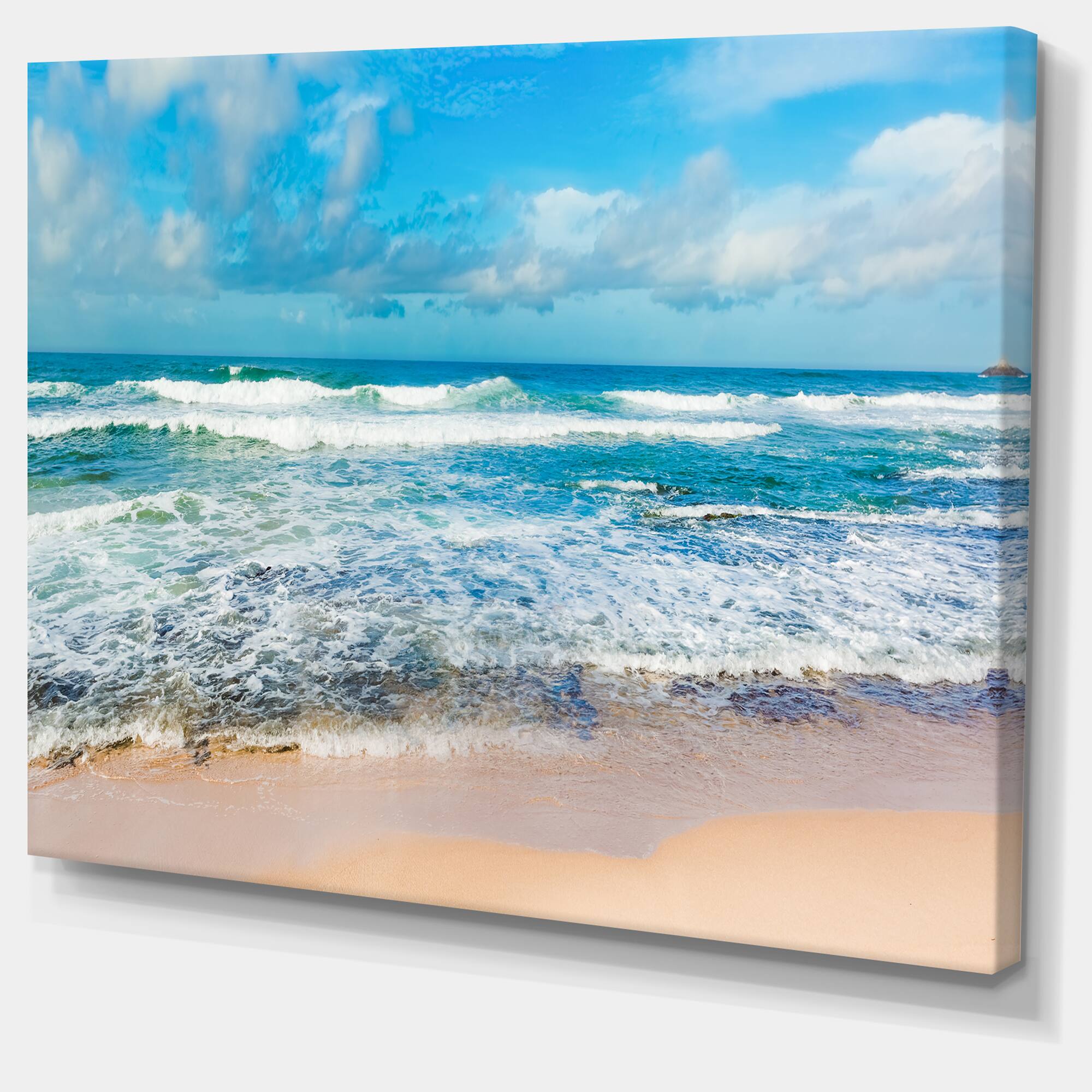 Designart - Indian Ocean Panoramic View - Extra Large Seashore Canvas Art