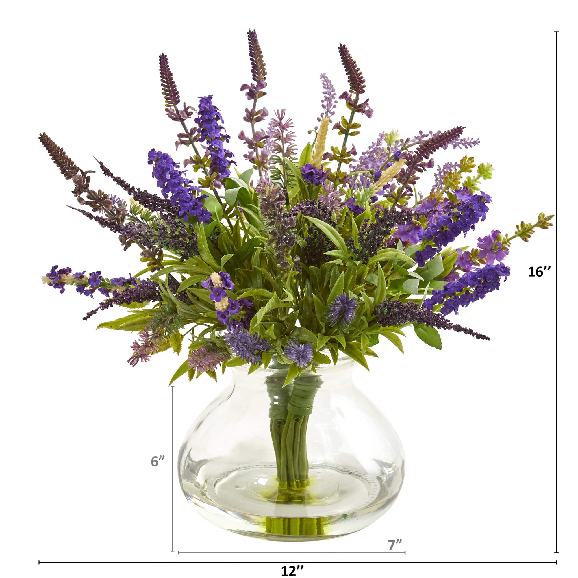 16&#x22; Lavender Bouquet Arrangement in Vase