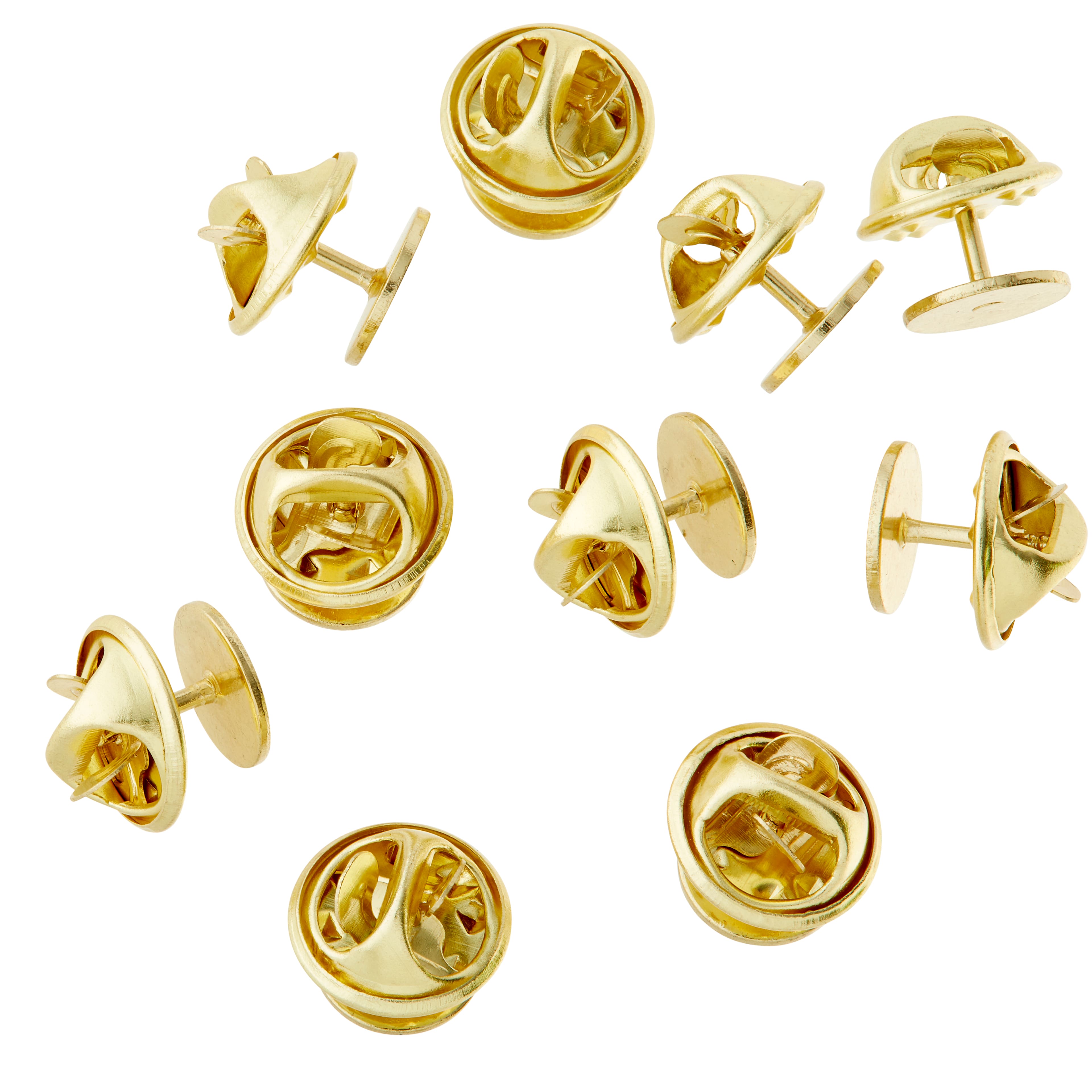 Hocansen 100 Pieces Metal Pin Backs Lapel Pin Backs Brass Clutch for Brooch  Tie Hat Badge (Bronze/BJ)