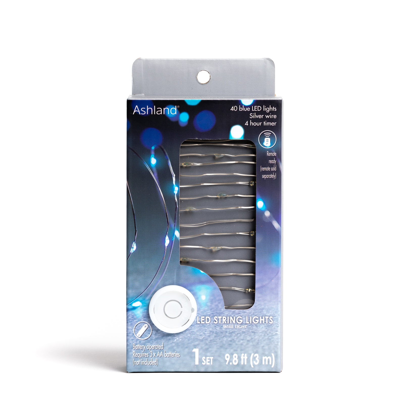 12 Pack: 40ct. Blue Silver Wire LED String Lights by Ashland®