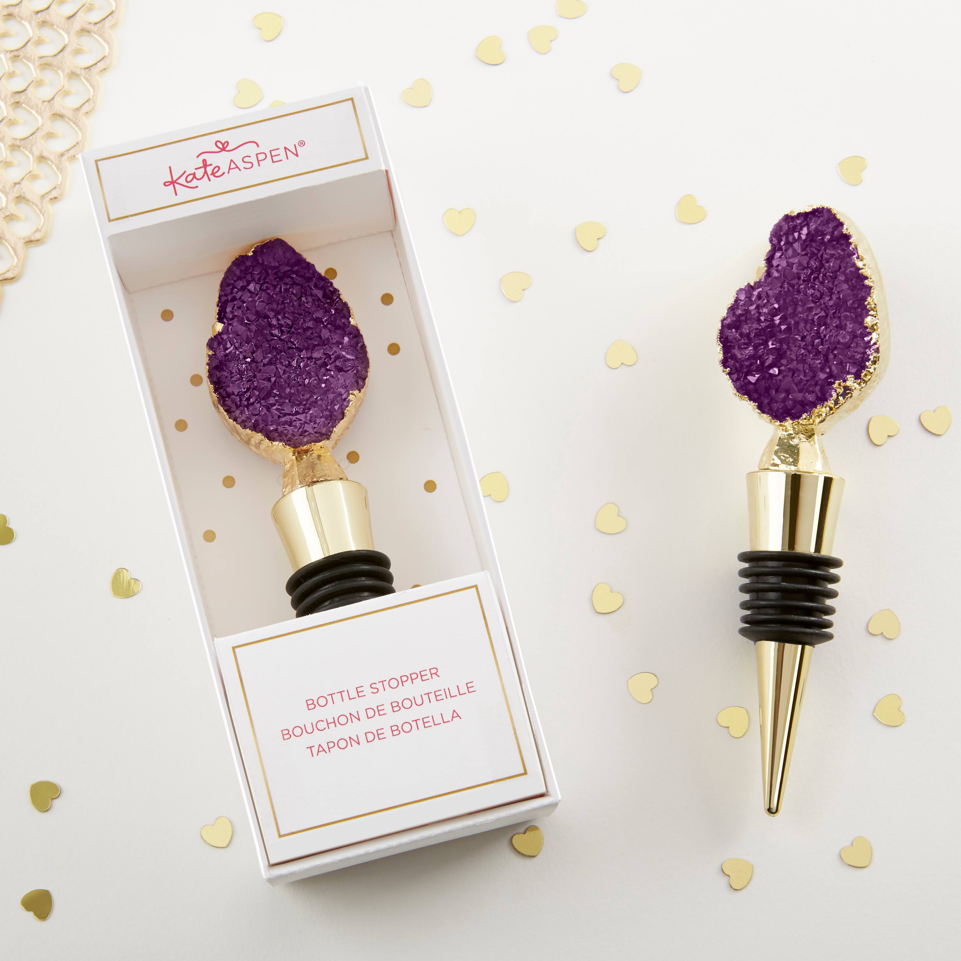 Kate Aspen&#xAE; Geode Bottle Stopper, 4ct.