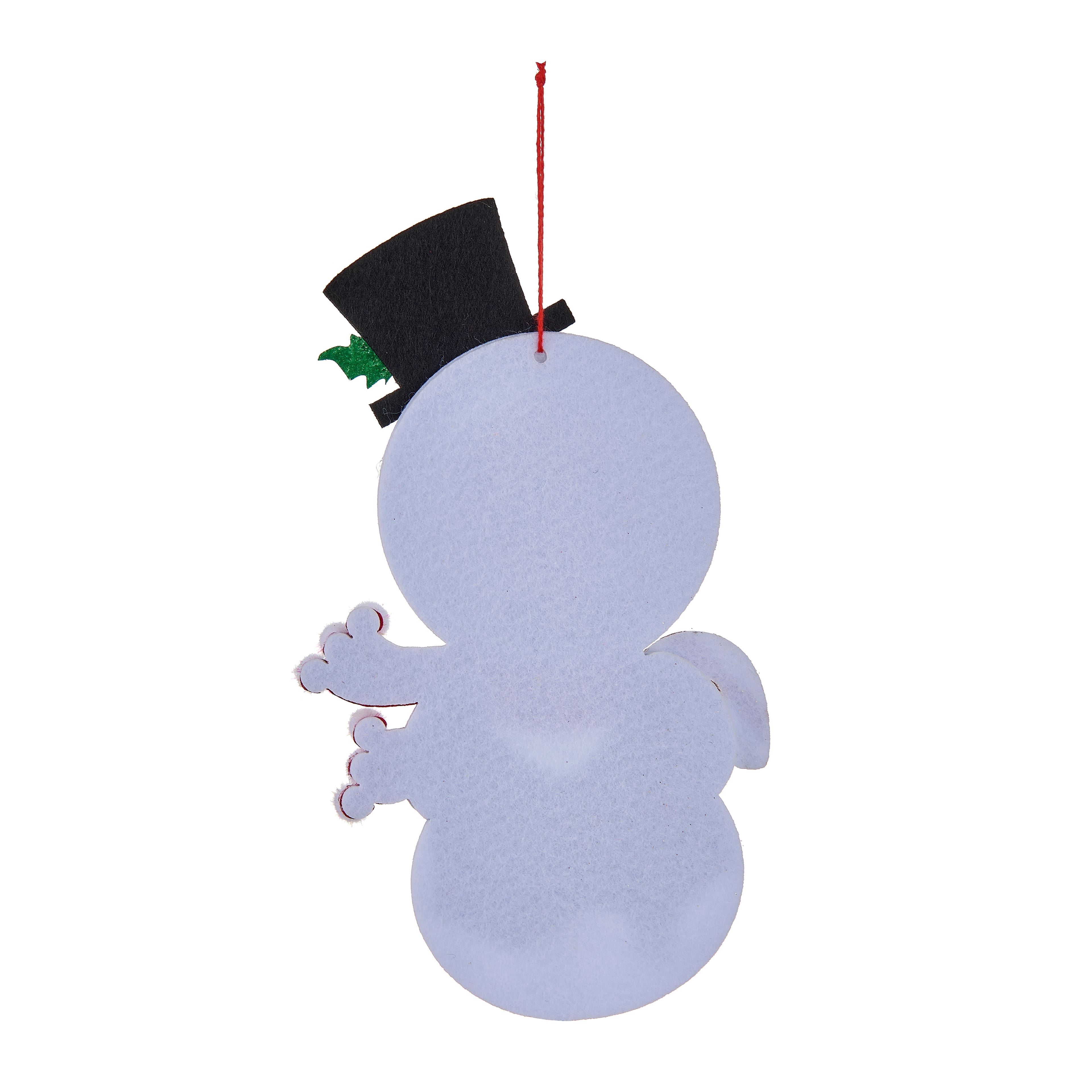 Snowman Christmas Felt Frame Ornament by Studio D&#xE9;cor&#xAE;