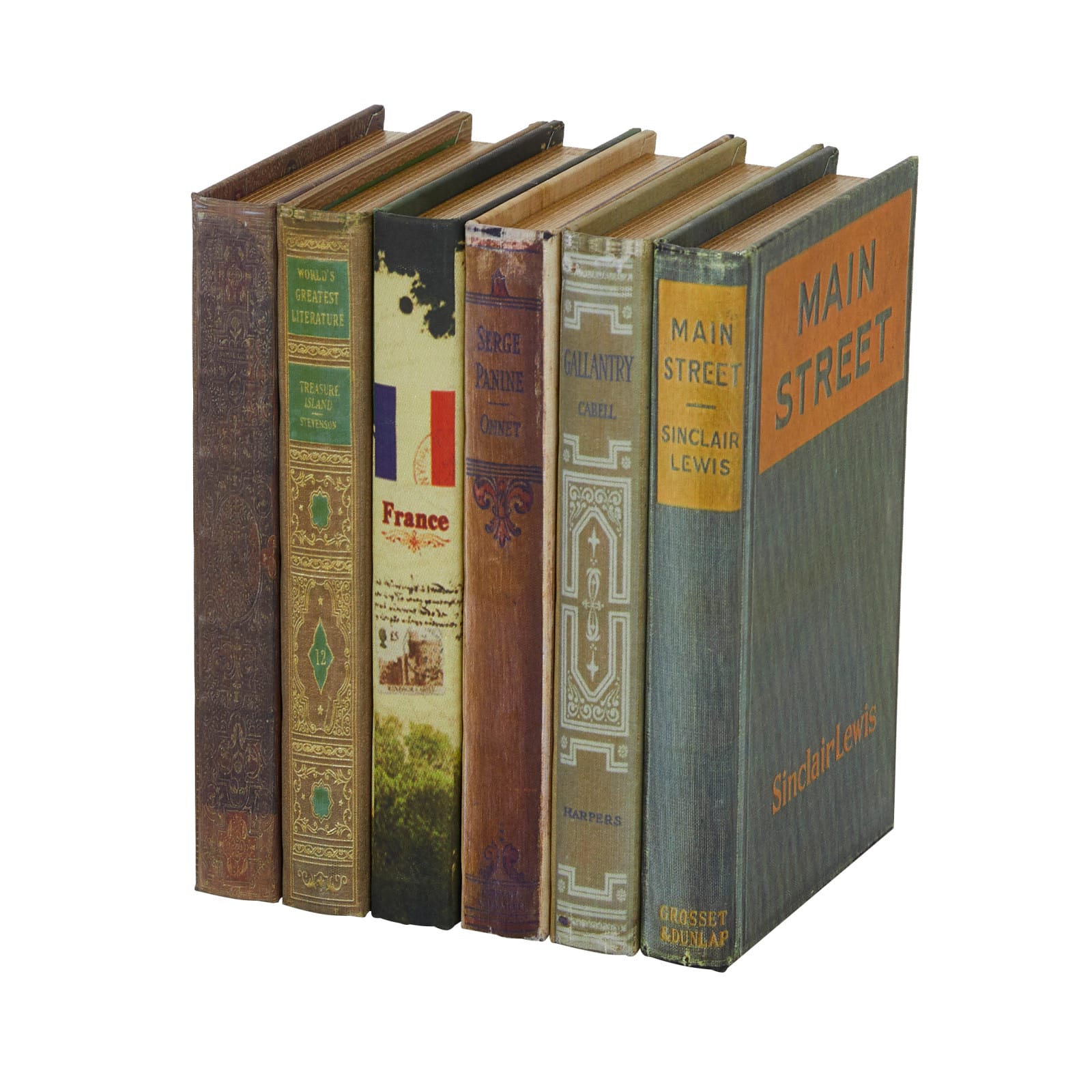 Multicolored Wooden Traditional Book Box Set