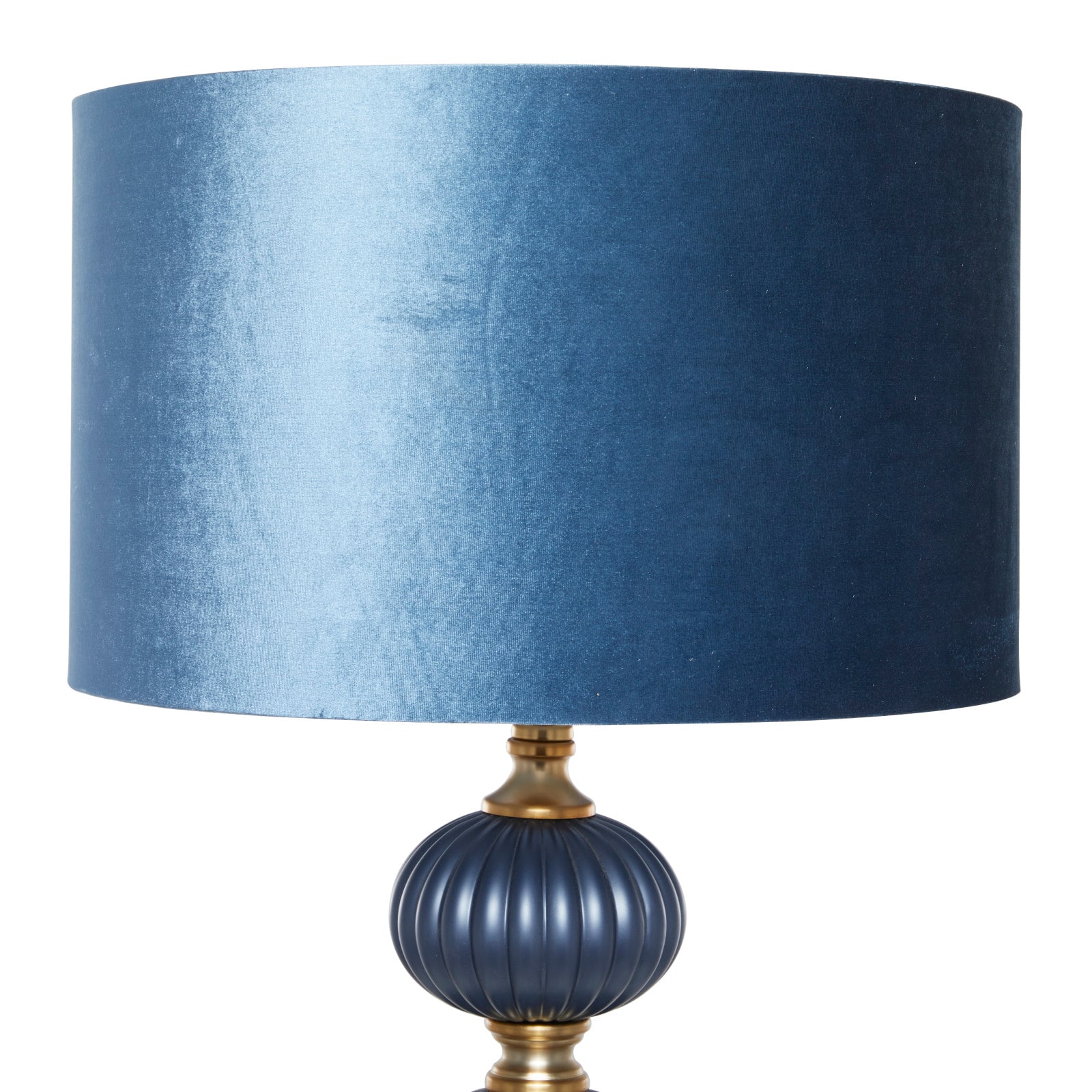Blue Velvet Transitional Floor Lamp, 69&#x22; x 18&#x22; x 18&#x22;