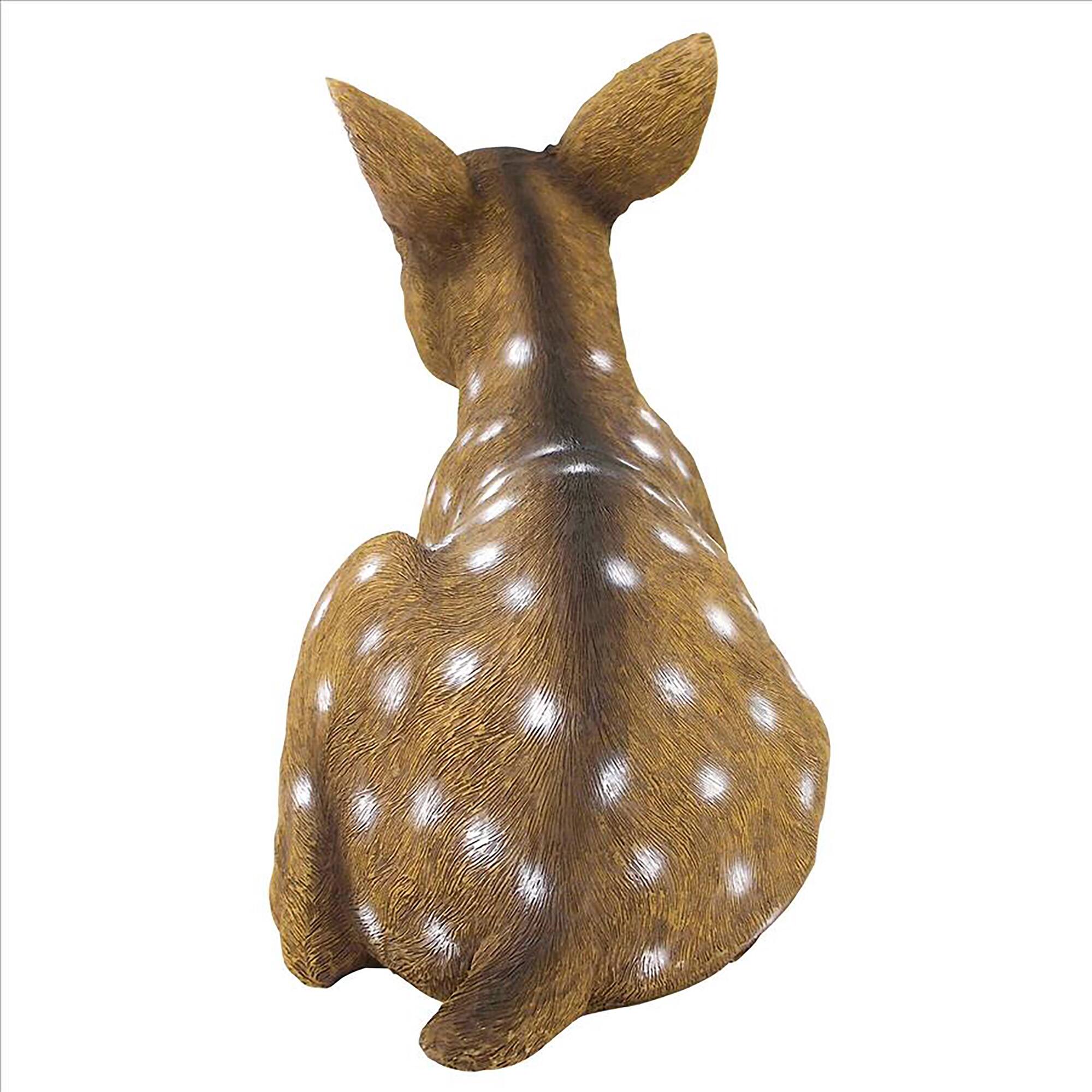 Design Toscano 14.5&#x22; Darby the Forest Fawn Baby Deer Statue
