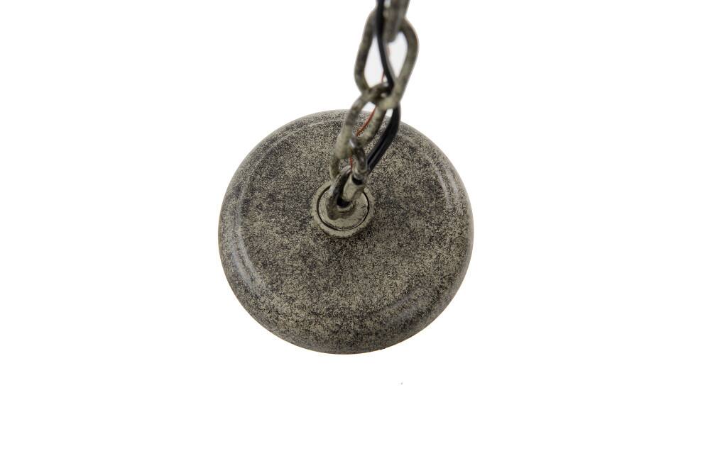 Hello Honey® 38" Brown Rustic Metal and Draped Wood Bead Chandelier