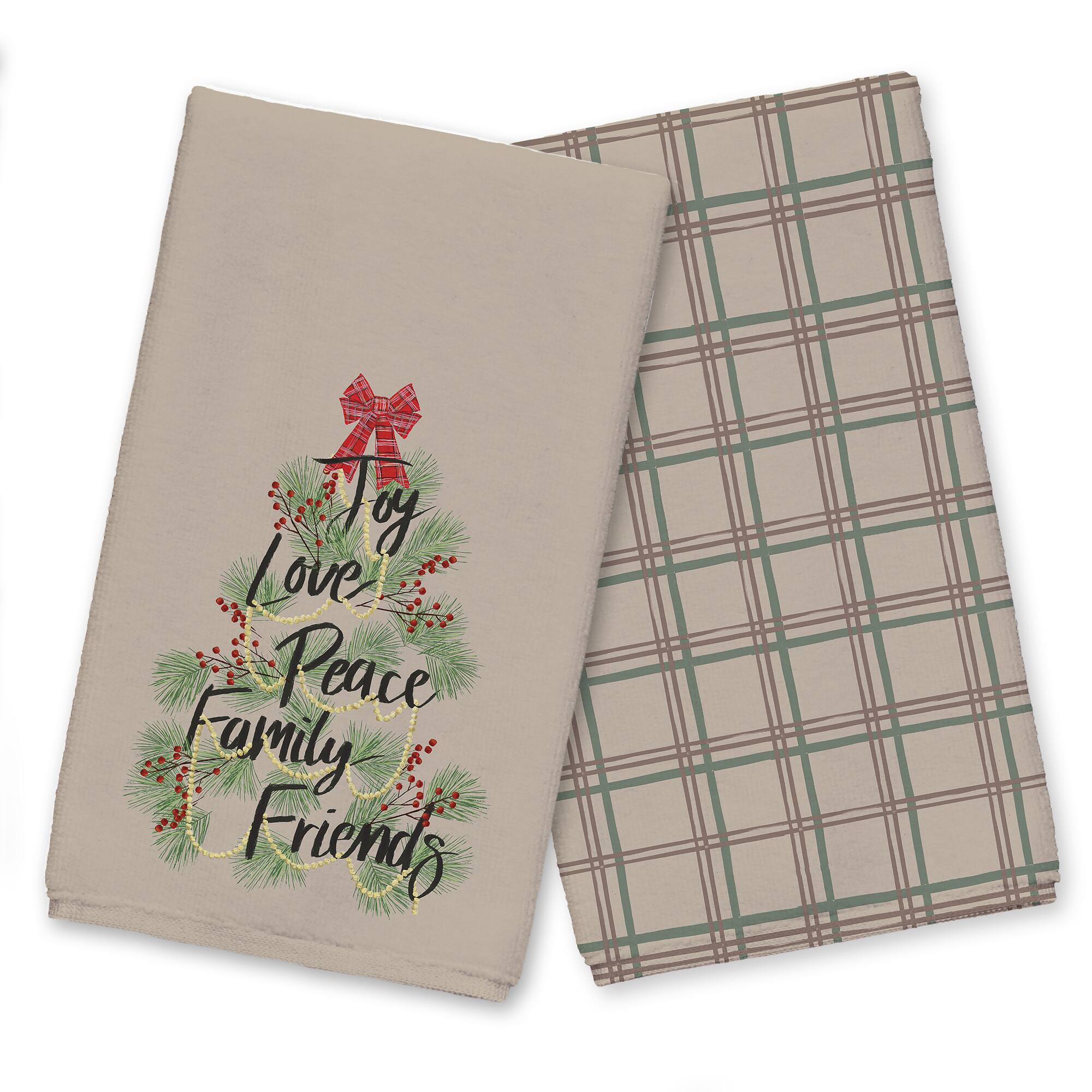 Christmas Word Tree Tea Towel Set