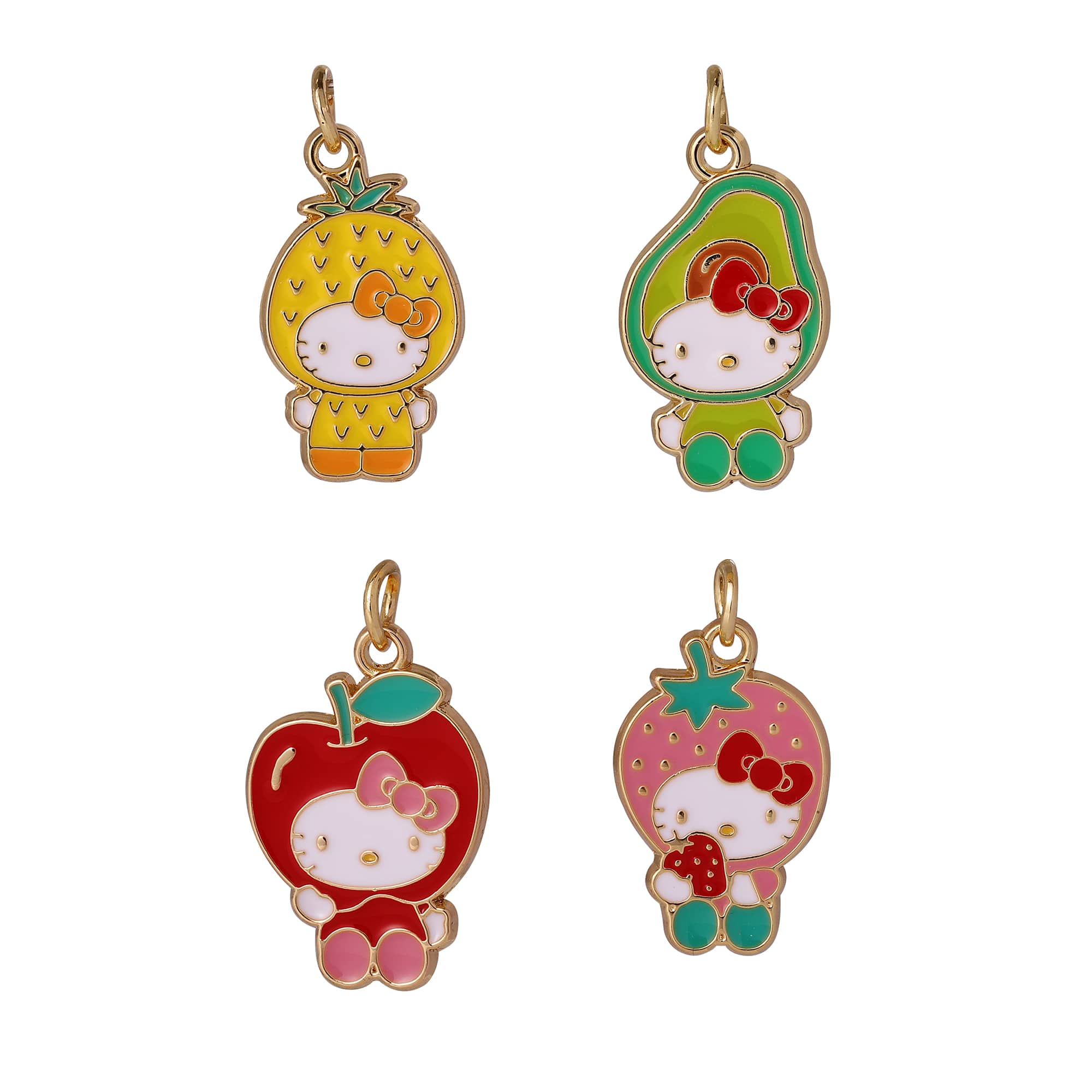 Hello Kitty® Fruit 4-Piece Charm Set | Michaels