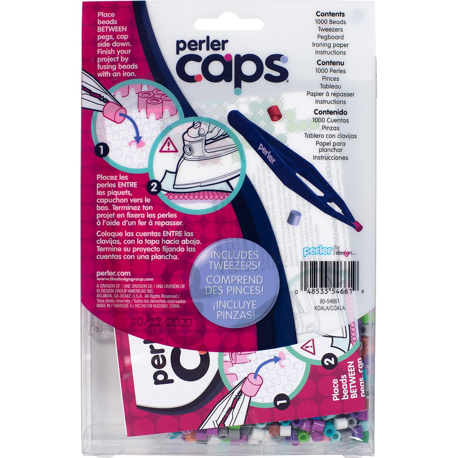 12 Pack: Perler Caps&#x2122; Koala Starter Kit
