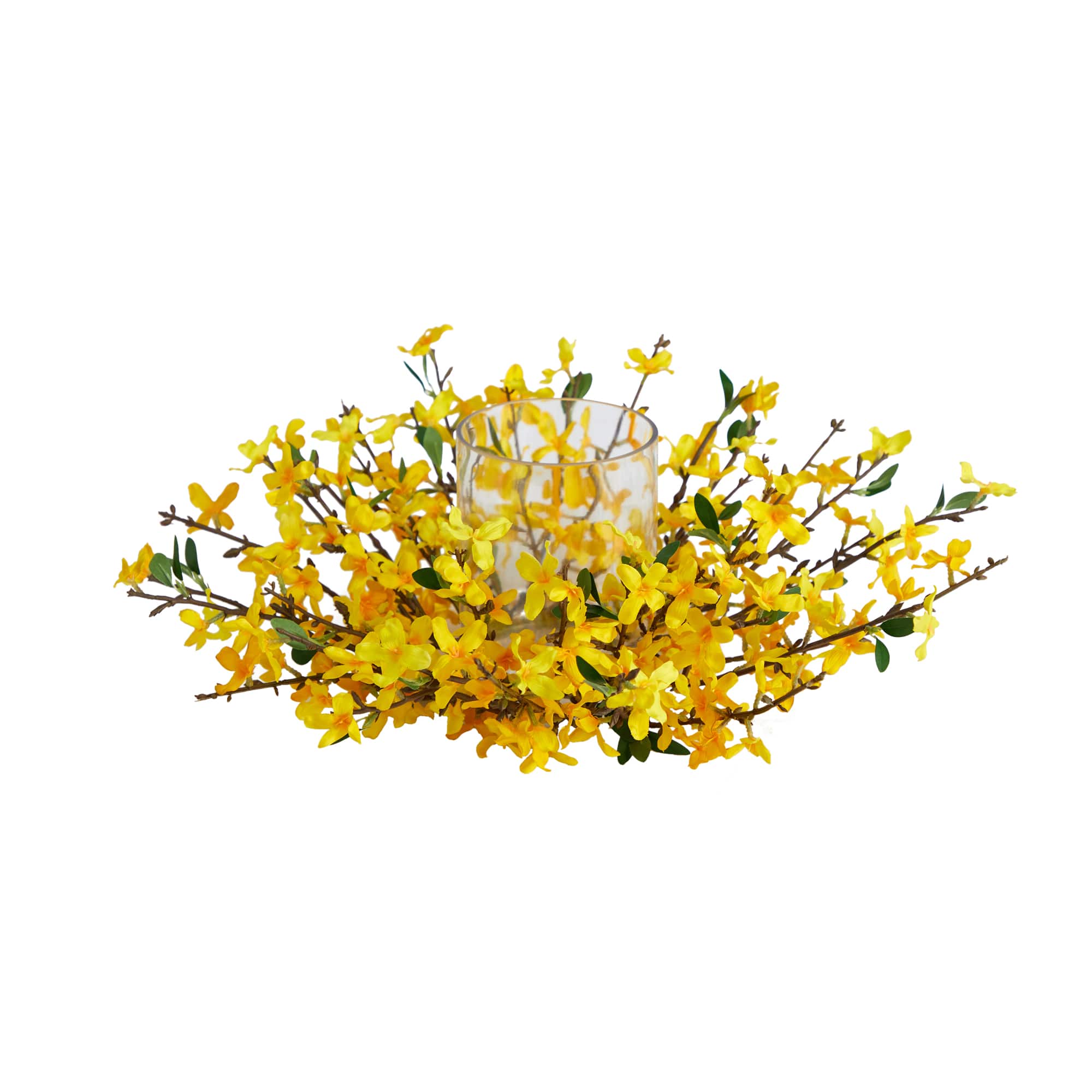 16" Artificial Forsythia Candelabrum
