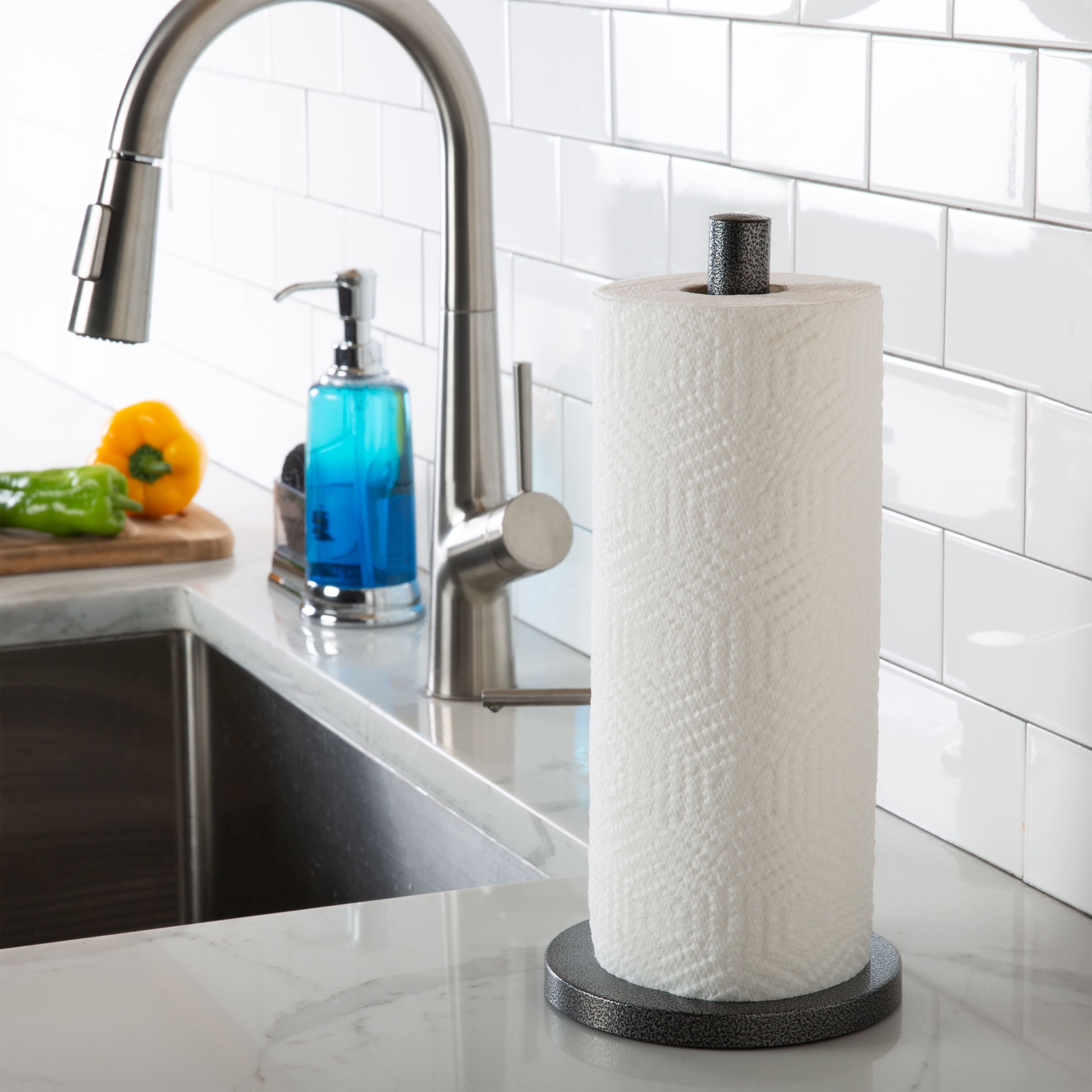 Laura Ashley Gray Speckled Paper Towel Holder